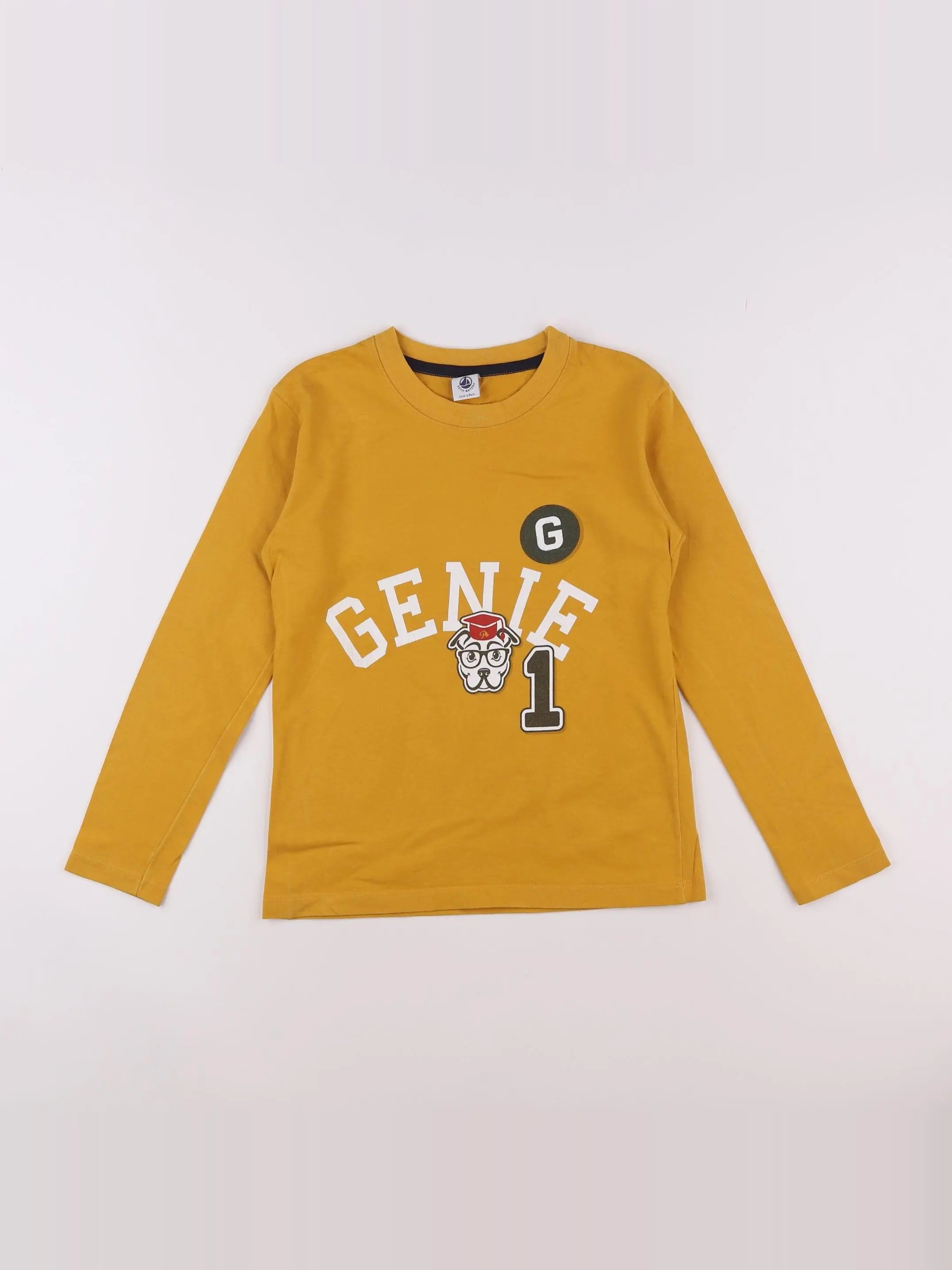 Petit Bateau - tee-shirt jaune - 10 ans