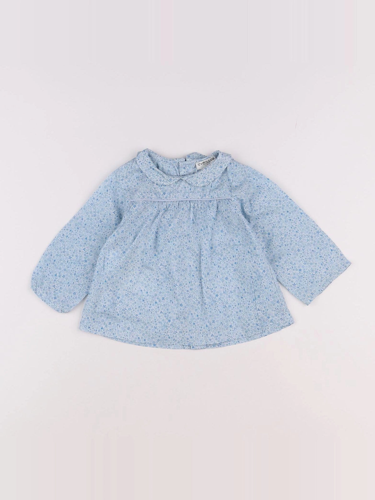 Cyrillus - blouse blanc, bleu - 6 mois