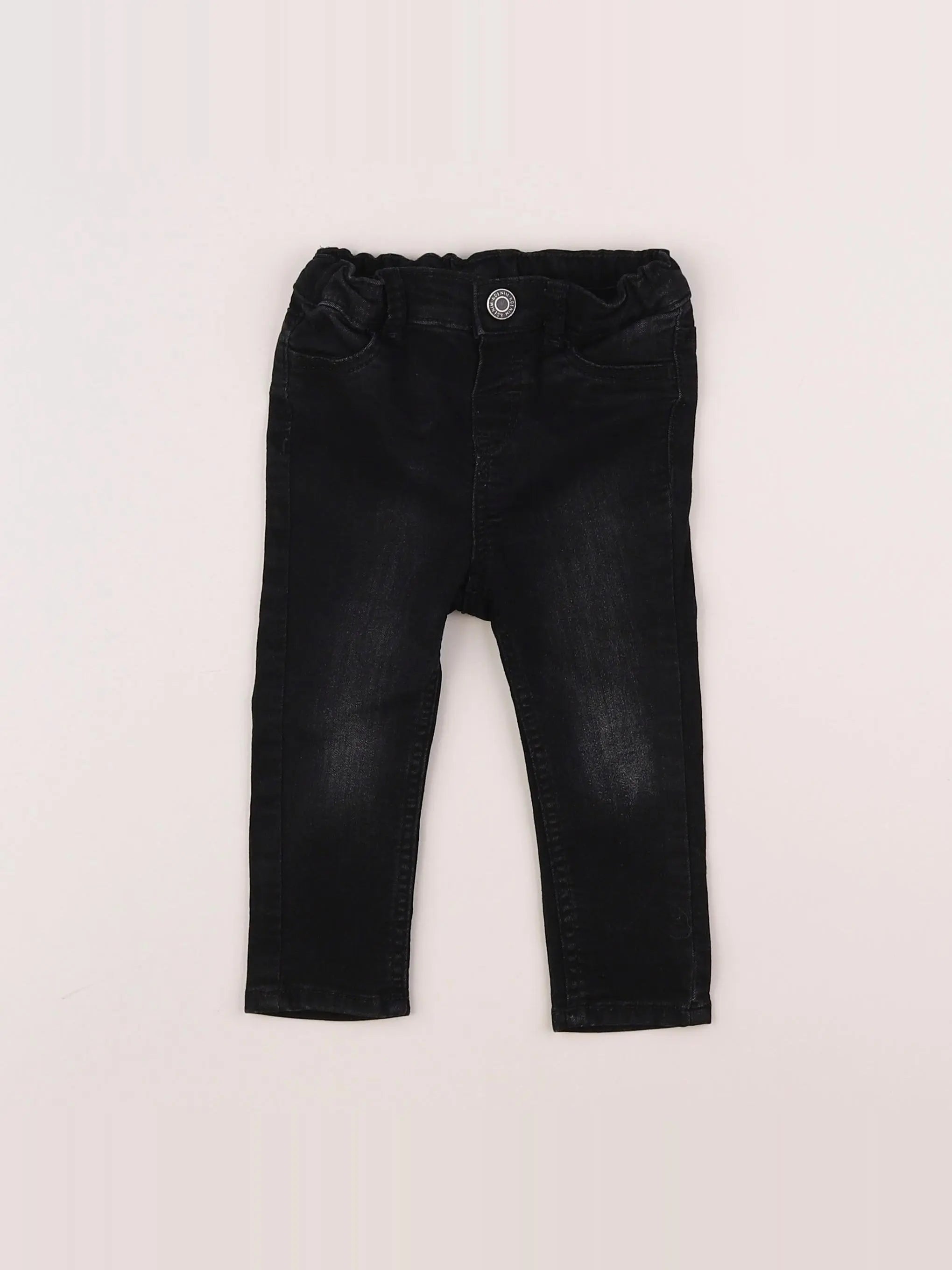 H&M - jean noir - 6/9 mois