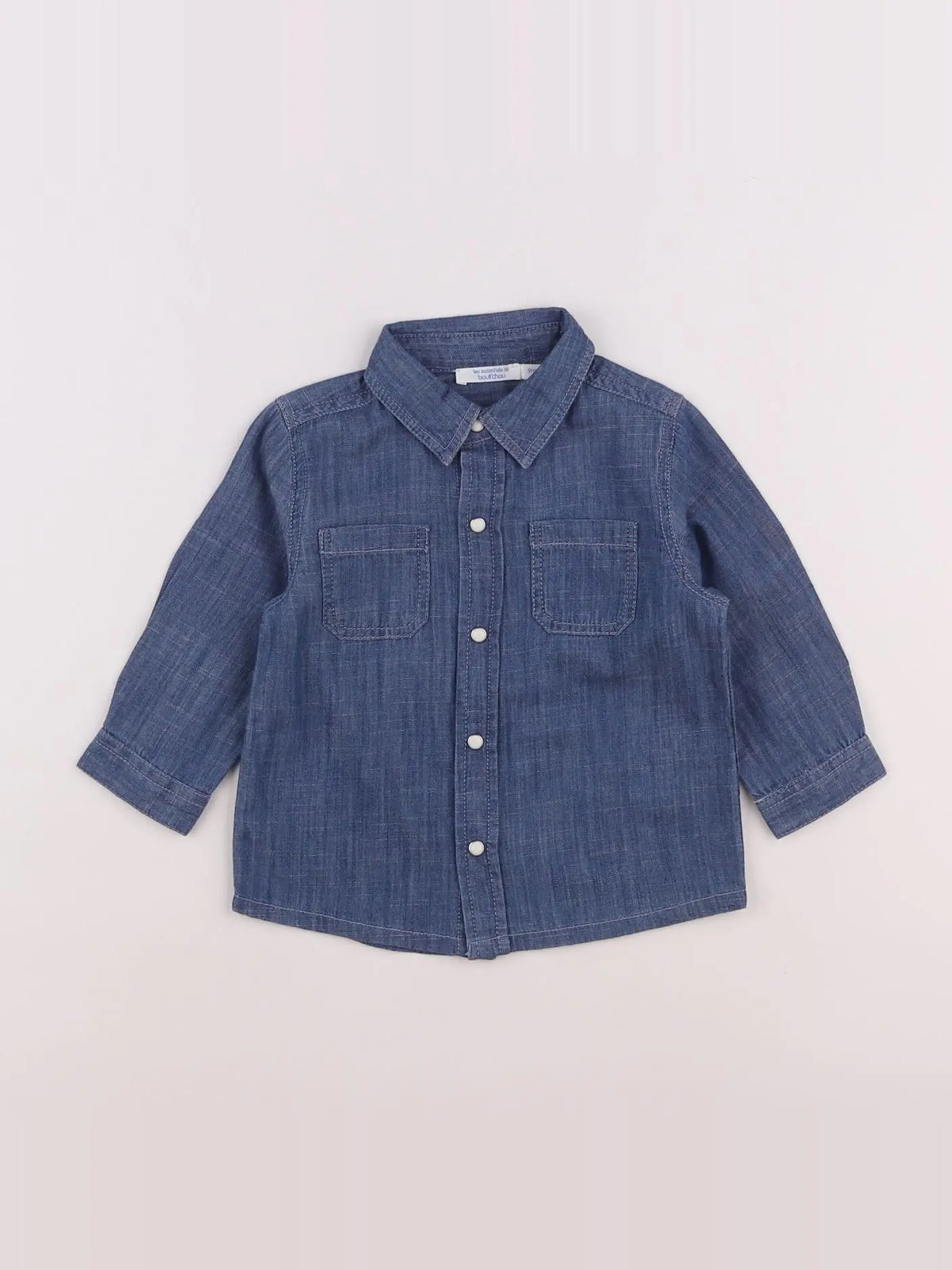 Boutchou - chemise bleu - 9 mois