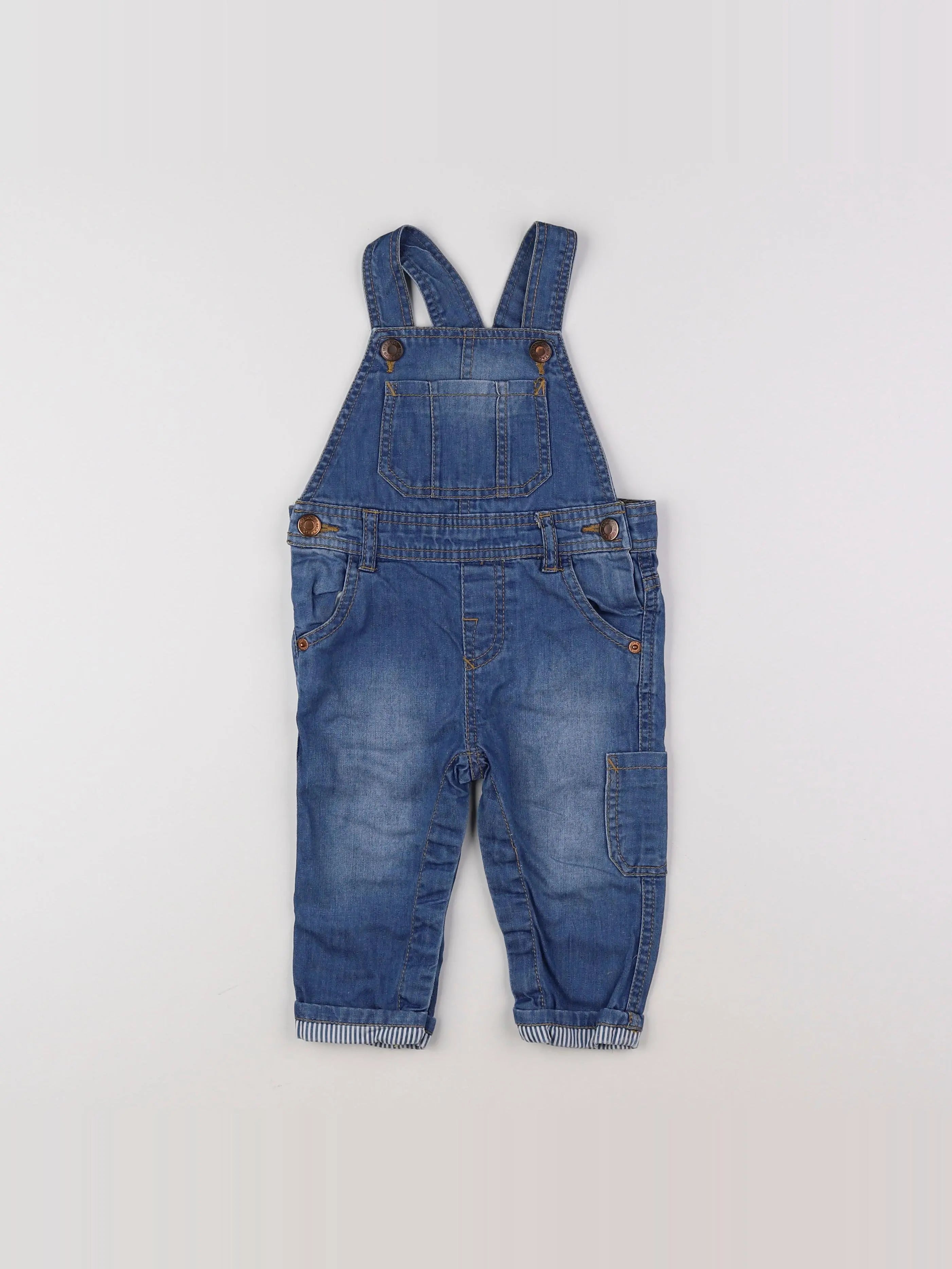 Zara - salopette bleu - 9/12 mois