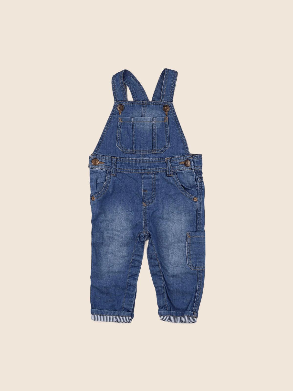 Zara - salopette bleu - 9/12 mois