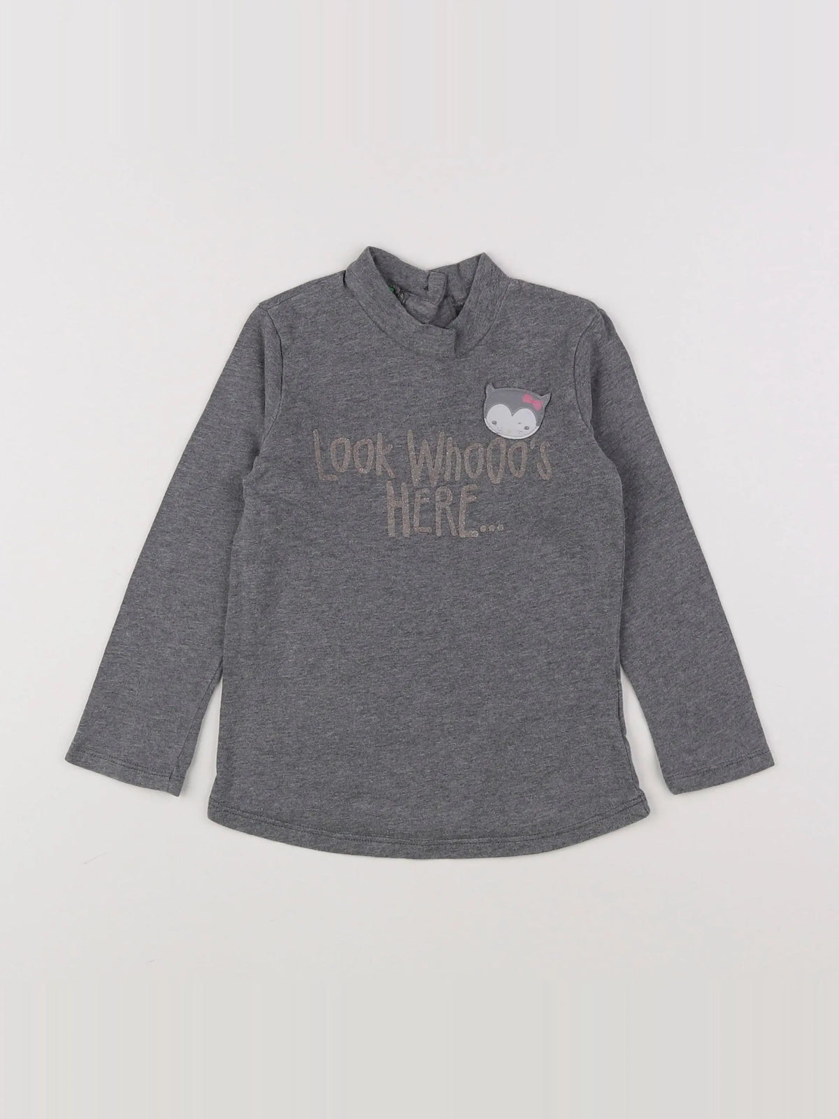 Benetton - tee-shirt gris - 6 ans