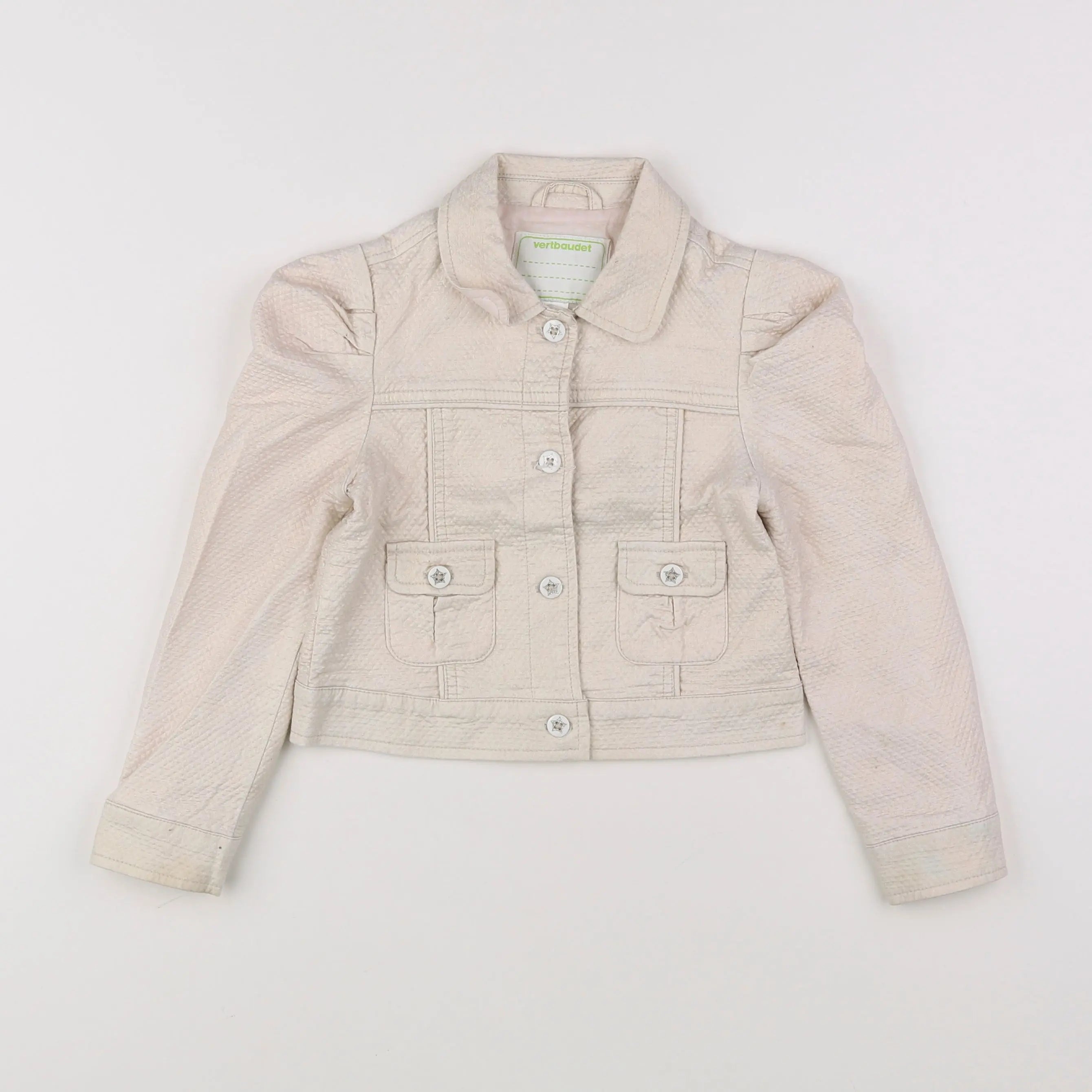 Vertbaudet - veste beige - 6 ans