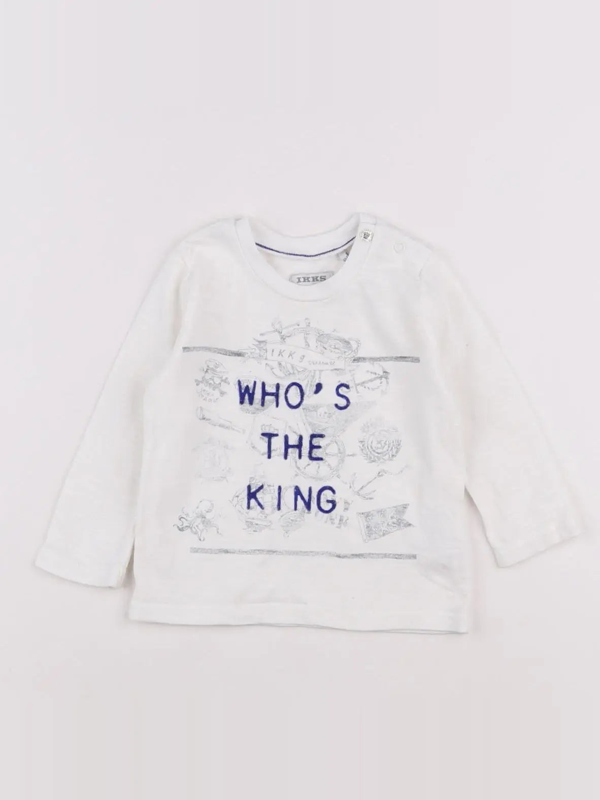 IKKS - tee-shirt blanc - 6 mois