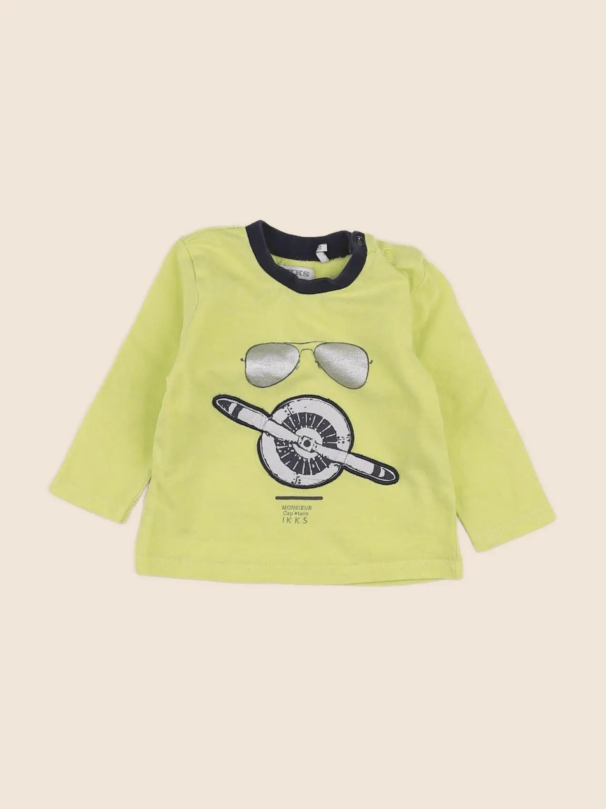 IKKS - tee-shirt jaune - 6 mois