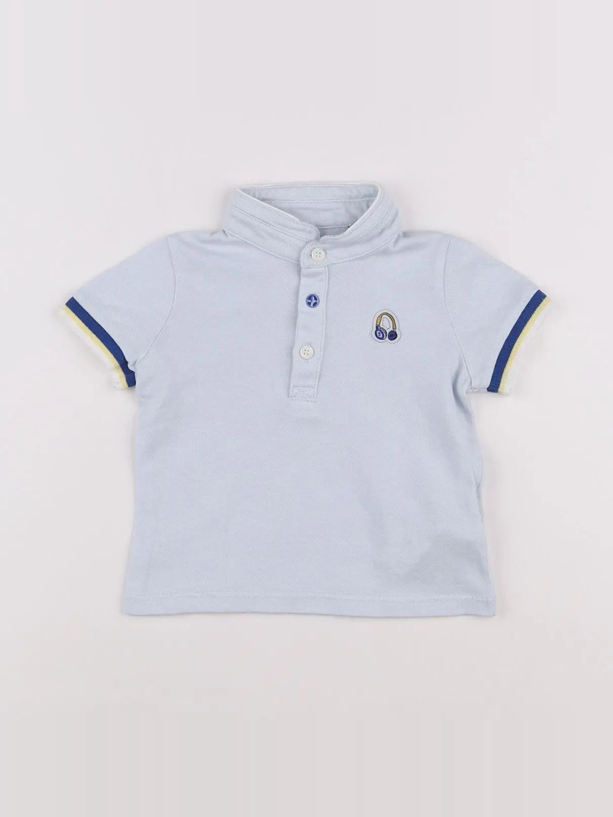 IKKS - polo bleu - 12 mois