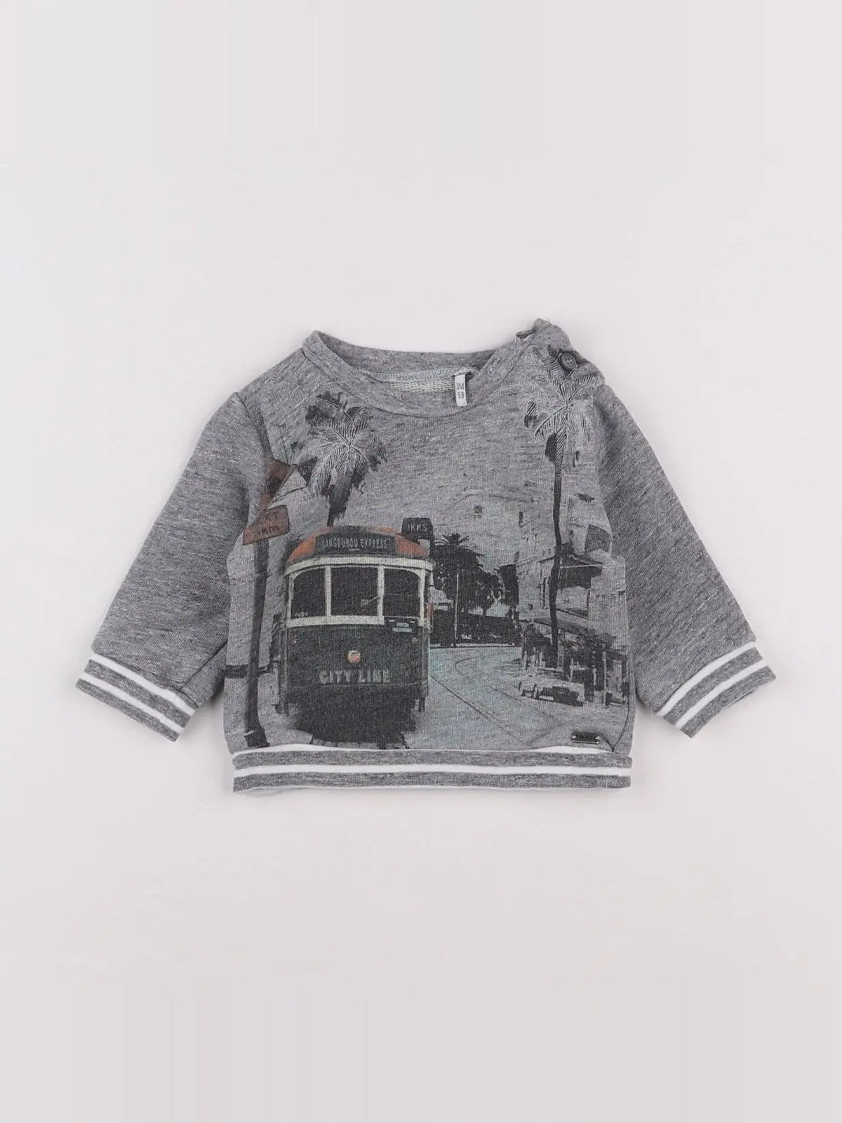 IKKS - sweat gris - 3 mois