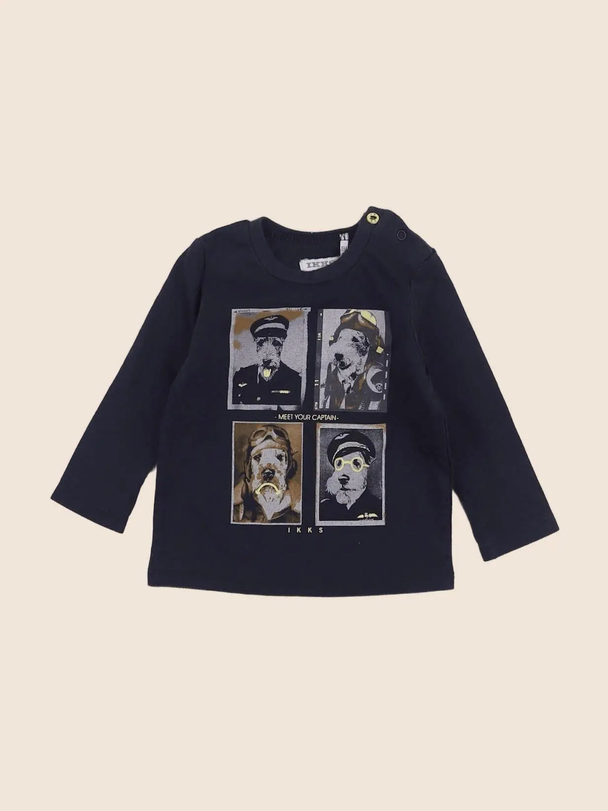 IKKS - tee-shirt bleu - 6 mois