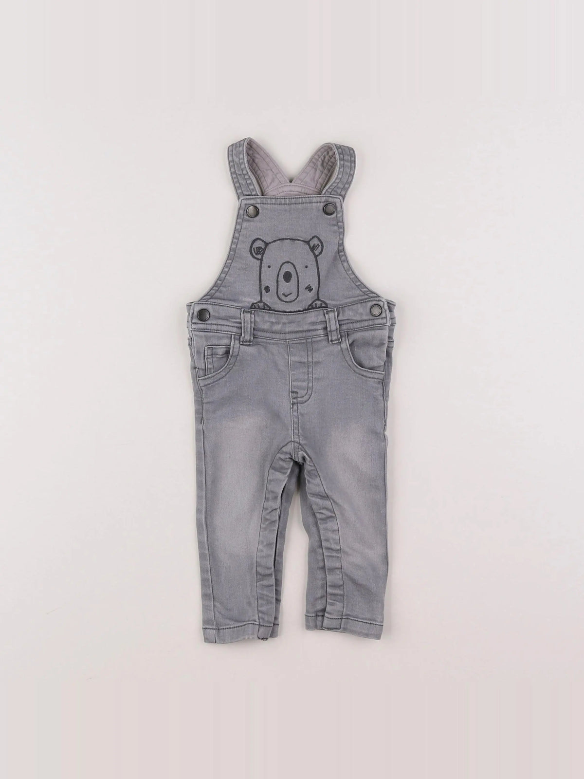 Vertbaudet - salopette gris - 6 mois