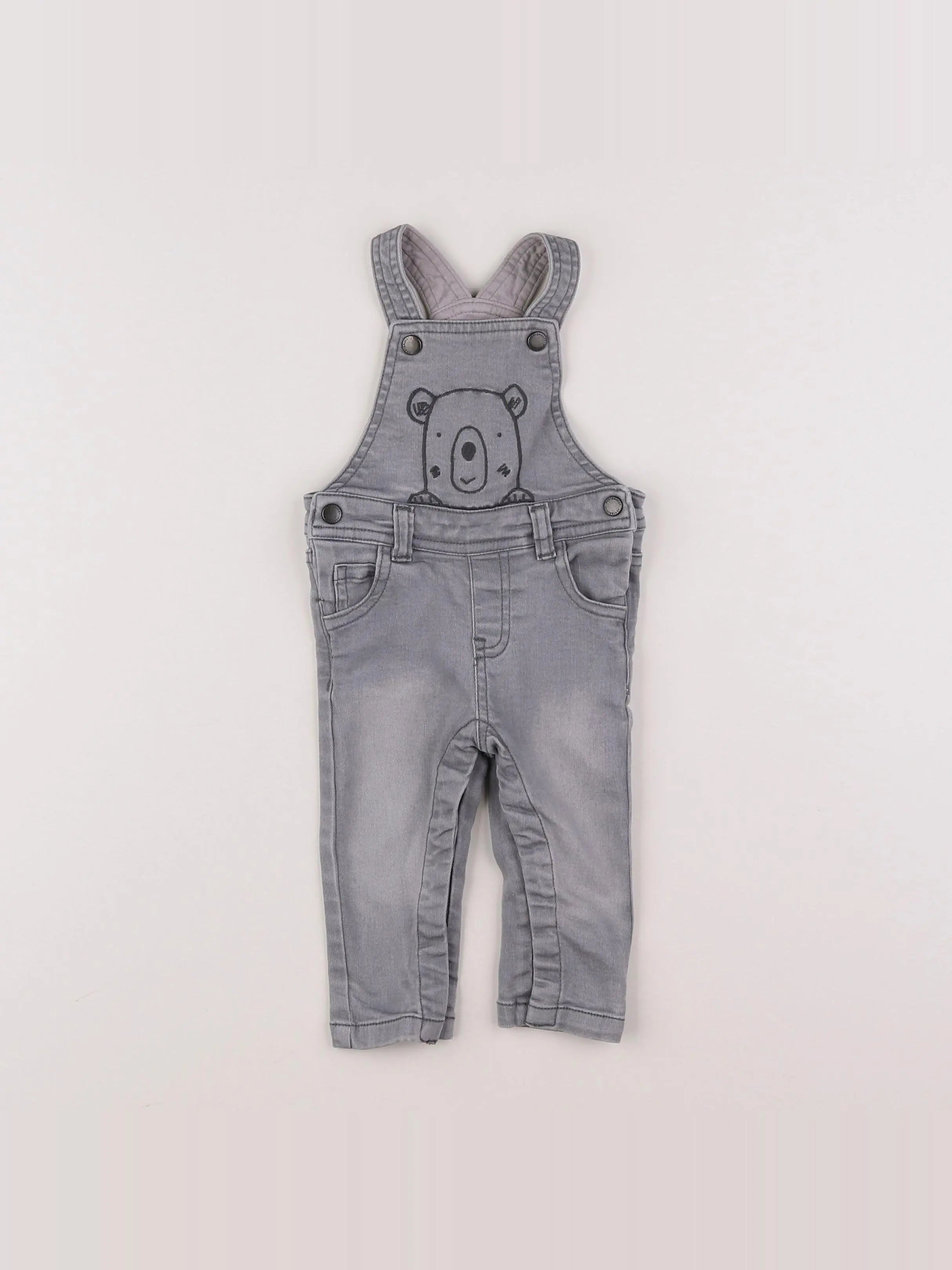 Vertbaudet - salopette gris - 6 mois