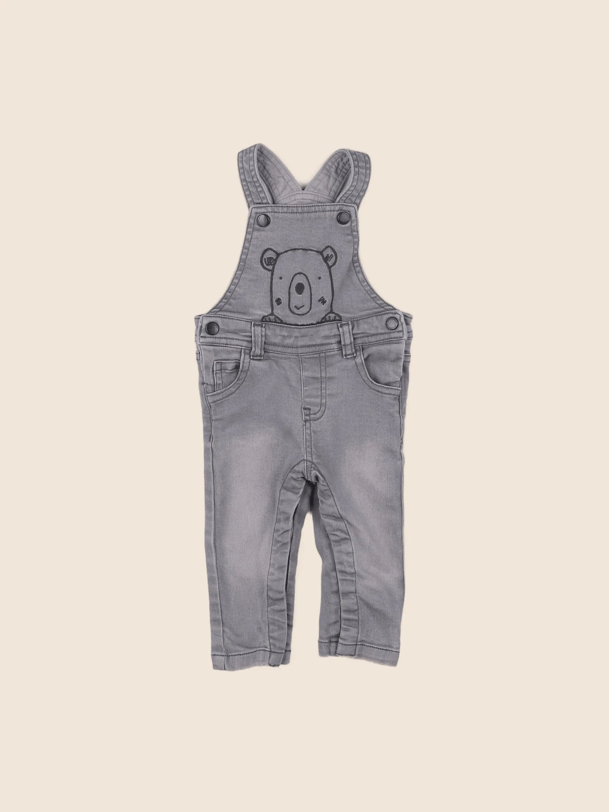 Vertbaudet - salopette gris - 6 mois