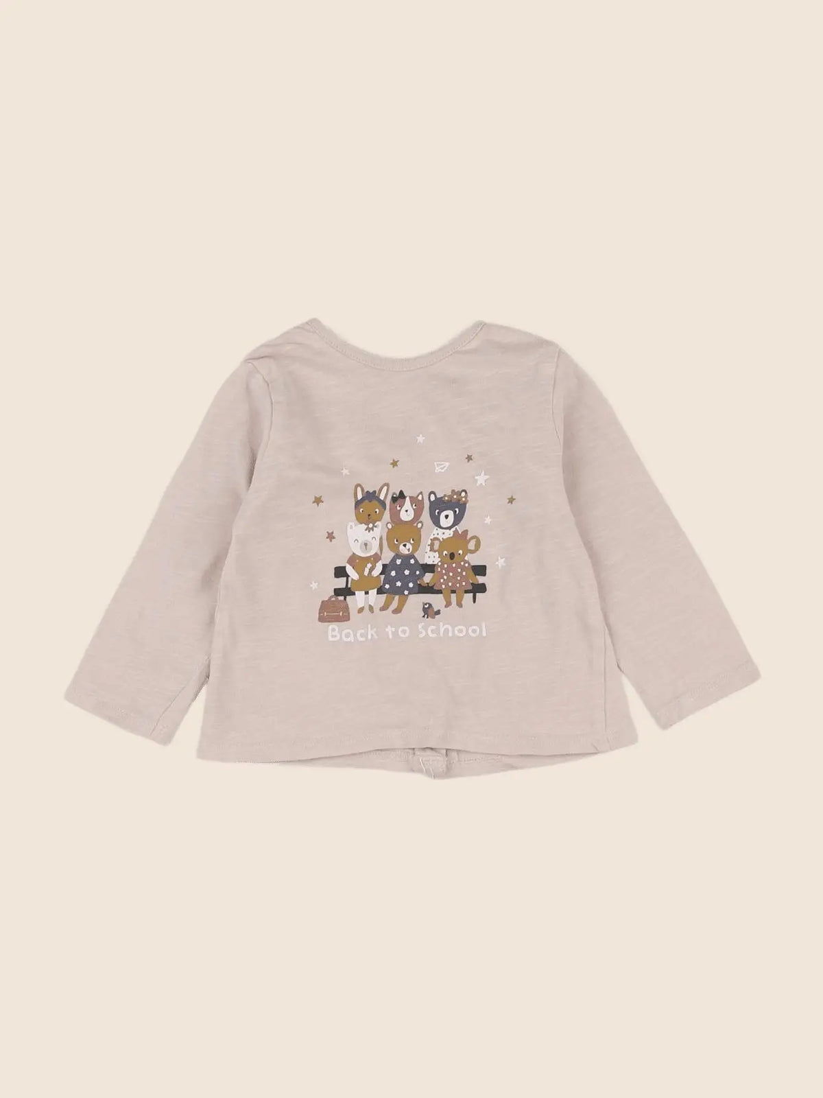 Vertbaudet - tee-shirt taupe - 6 mois