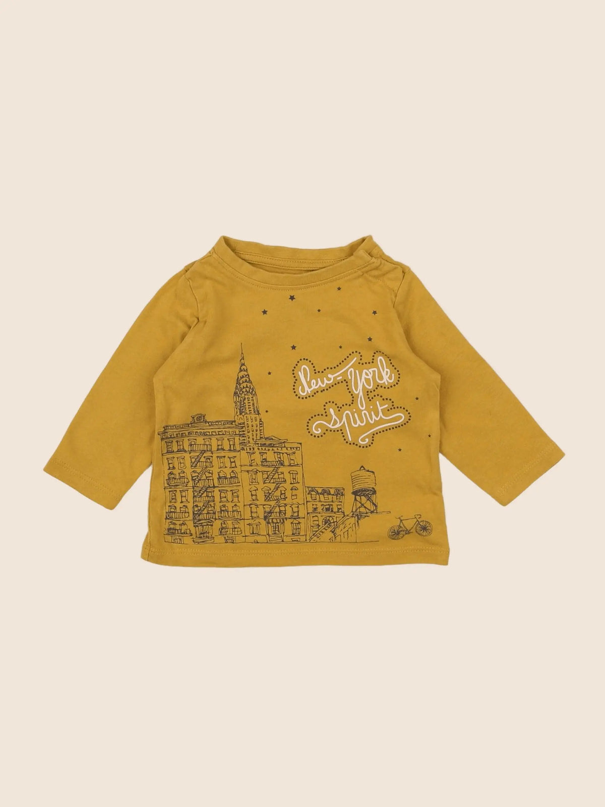 Vertbaudet - tee-shirt jaune - 3 mois