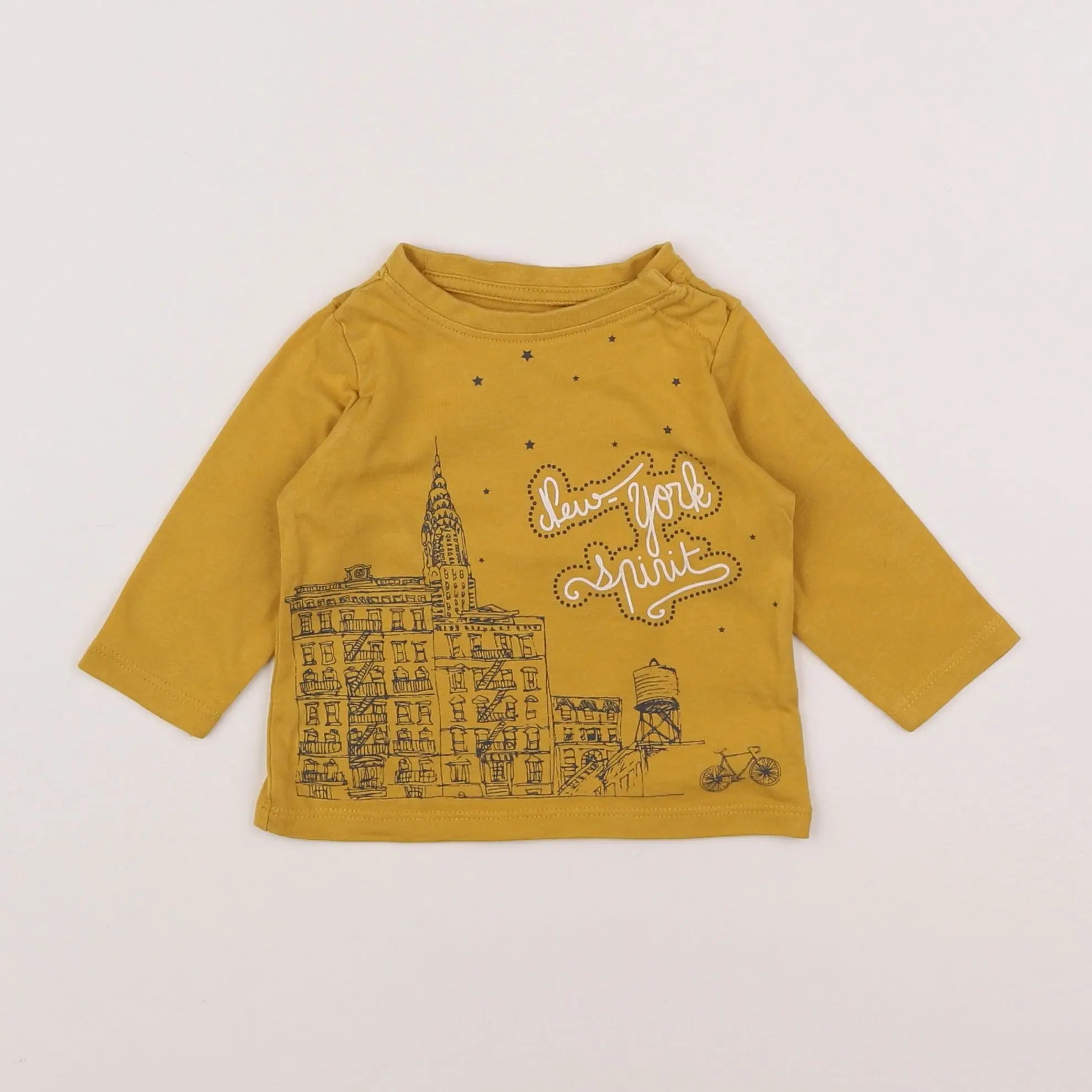 Vertbaudet - tee-shirt jaune - 3 mois