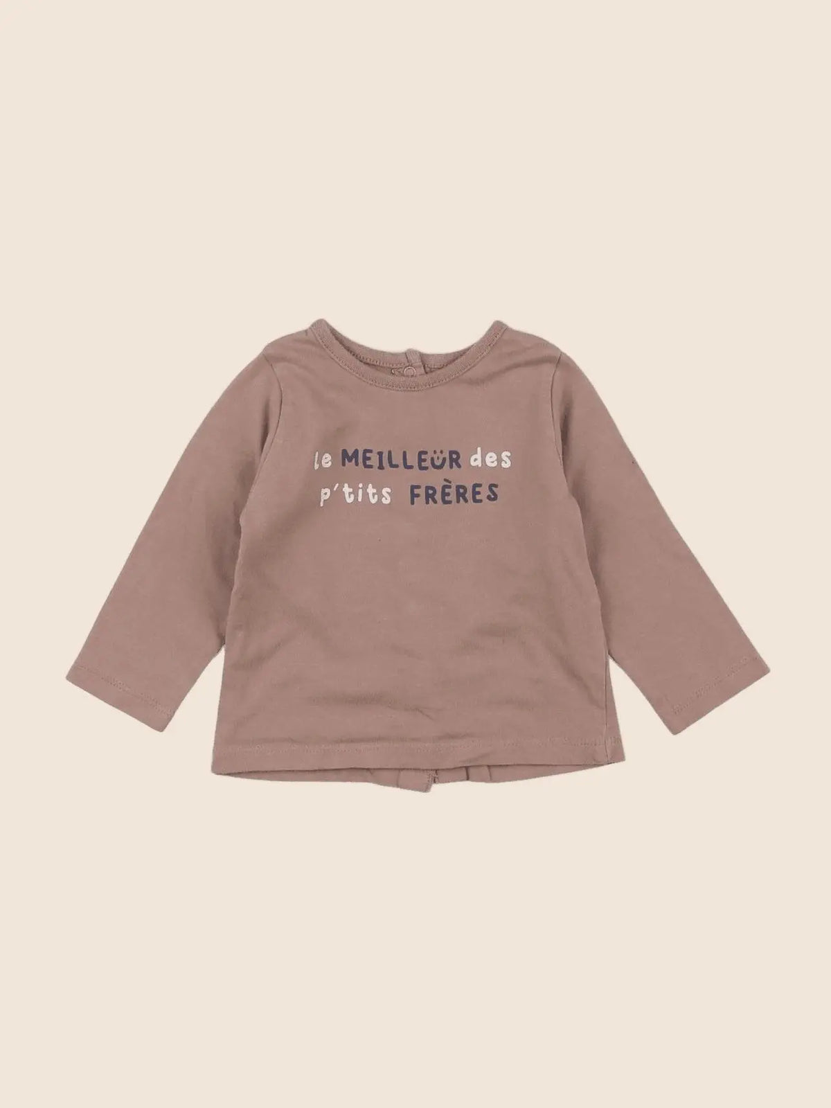 Vertbaudet - tee-shirt marron - 6 mois