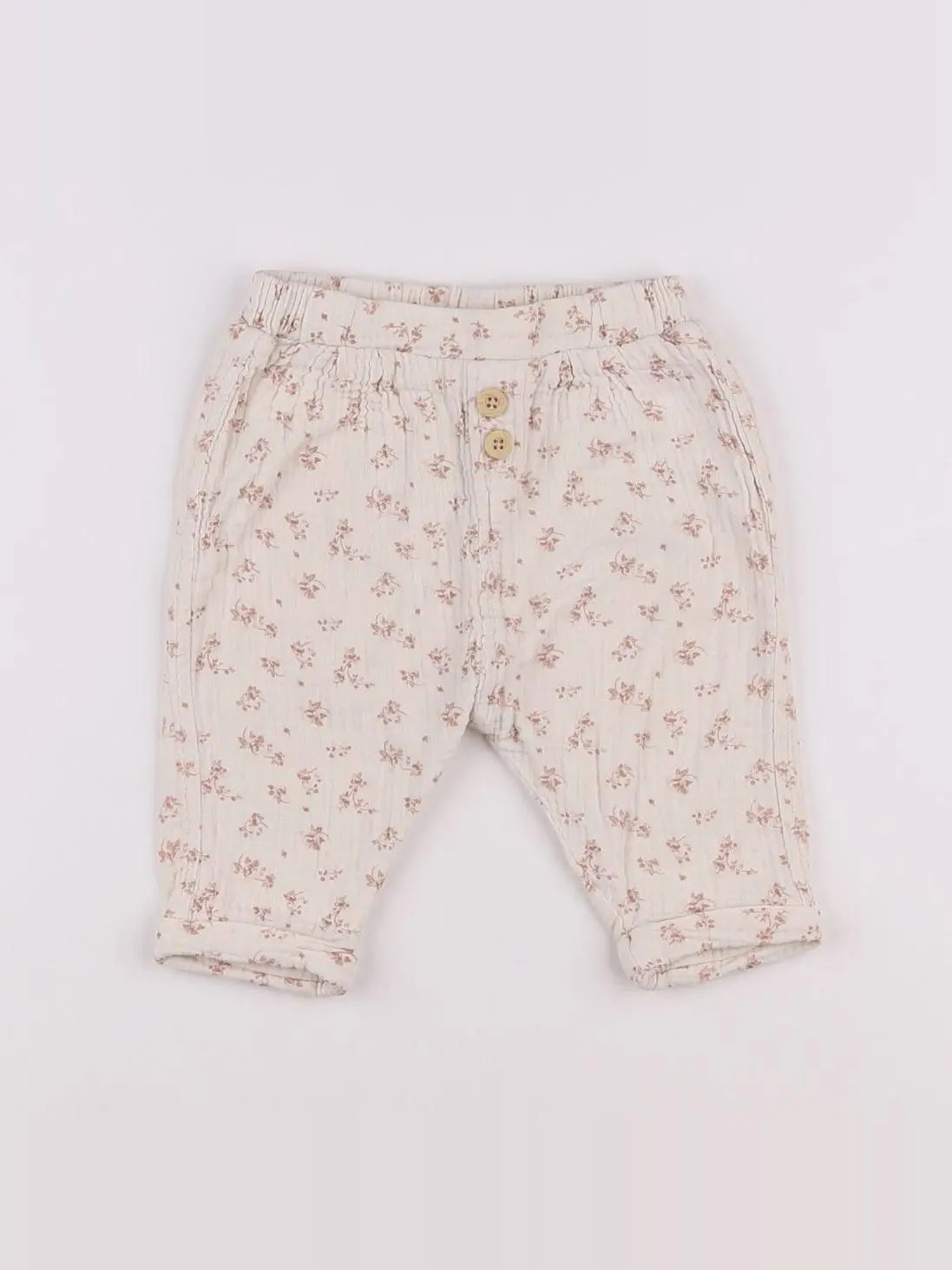 Vertbaudet - pantalon blanc - 6 mois