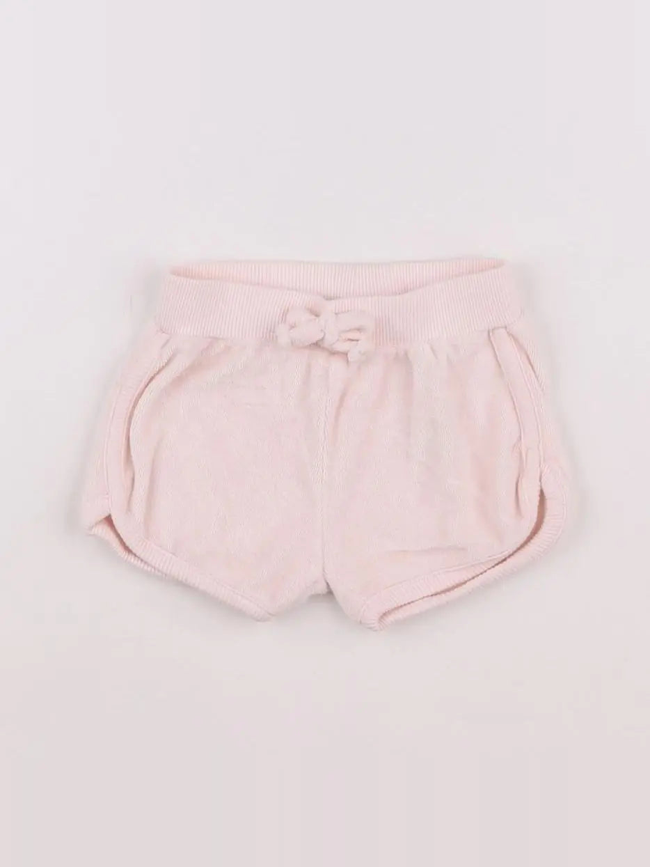 Vertbaudet - short rose - 6/9 mois