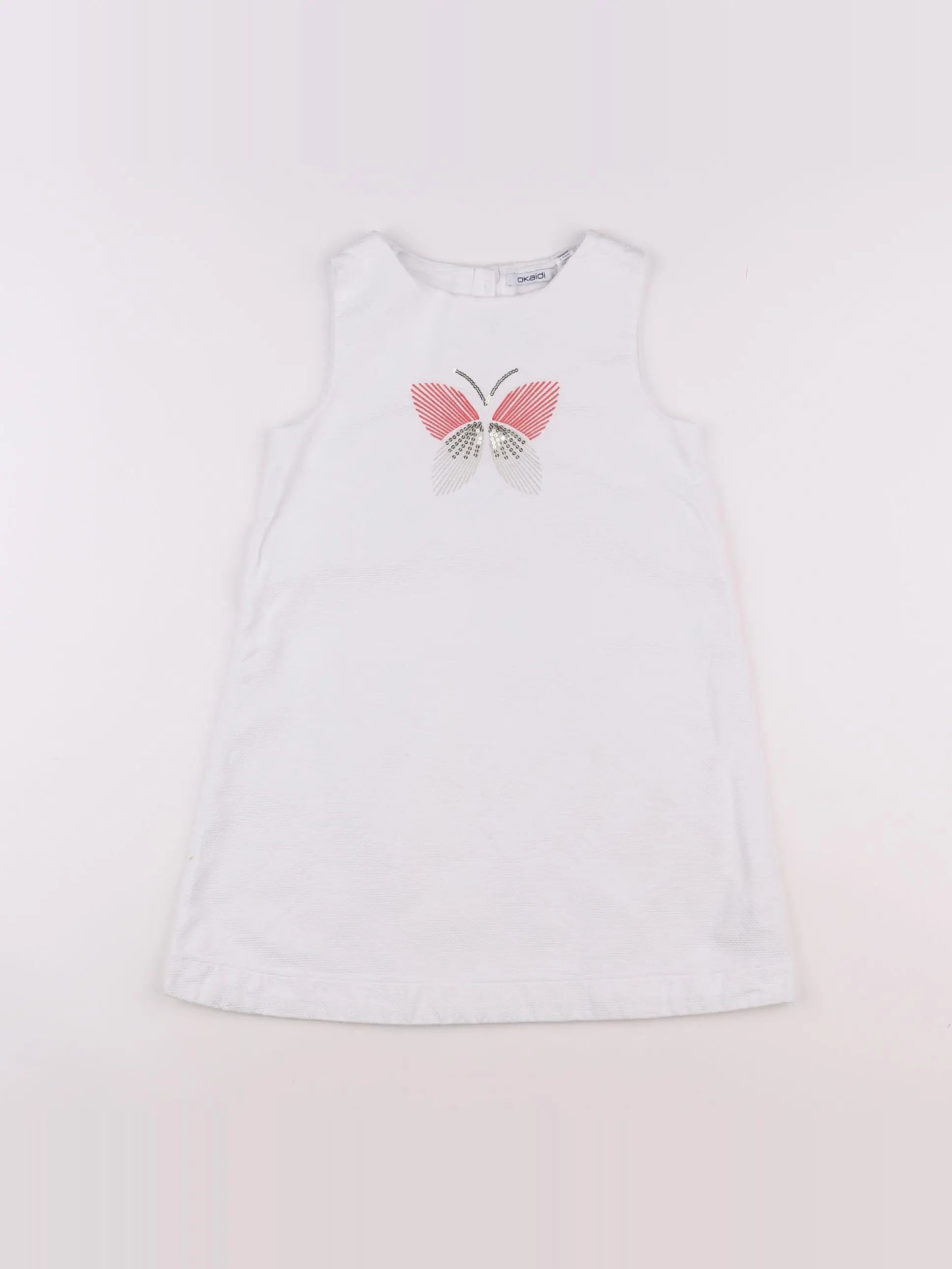 Okaidi - robe blanc - 8 ans