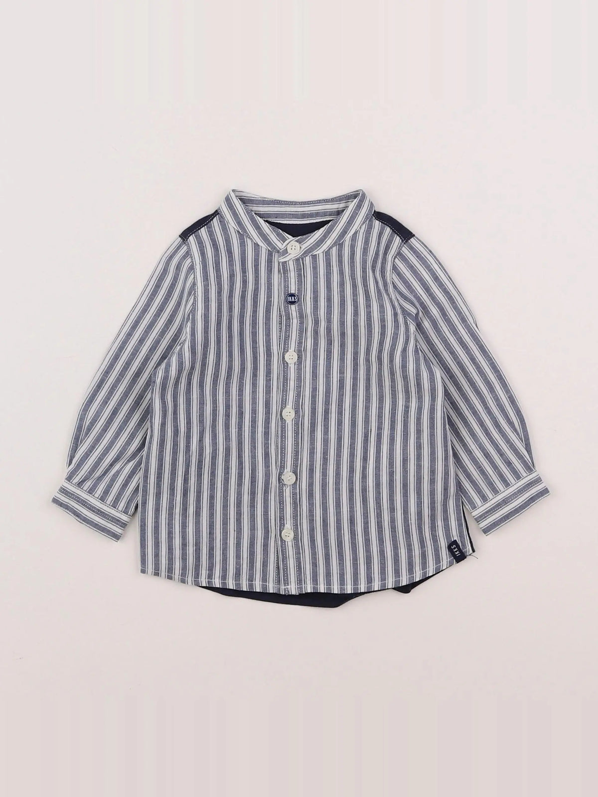 IKKS - chemise bleu, blanc - 6 mois