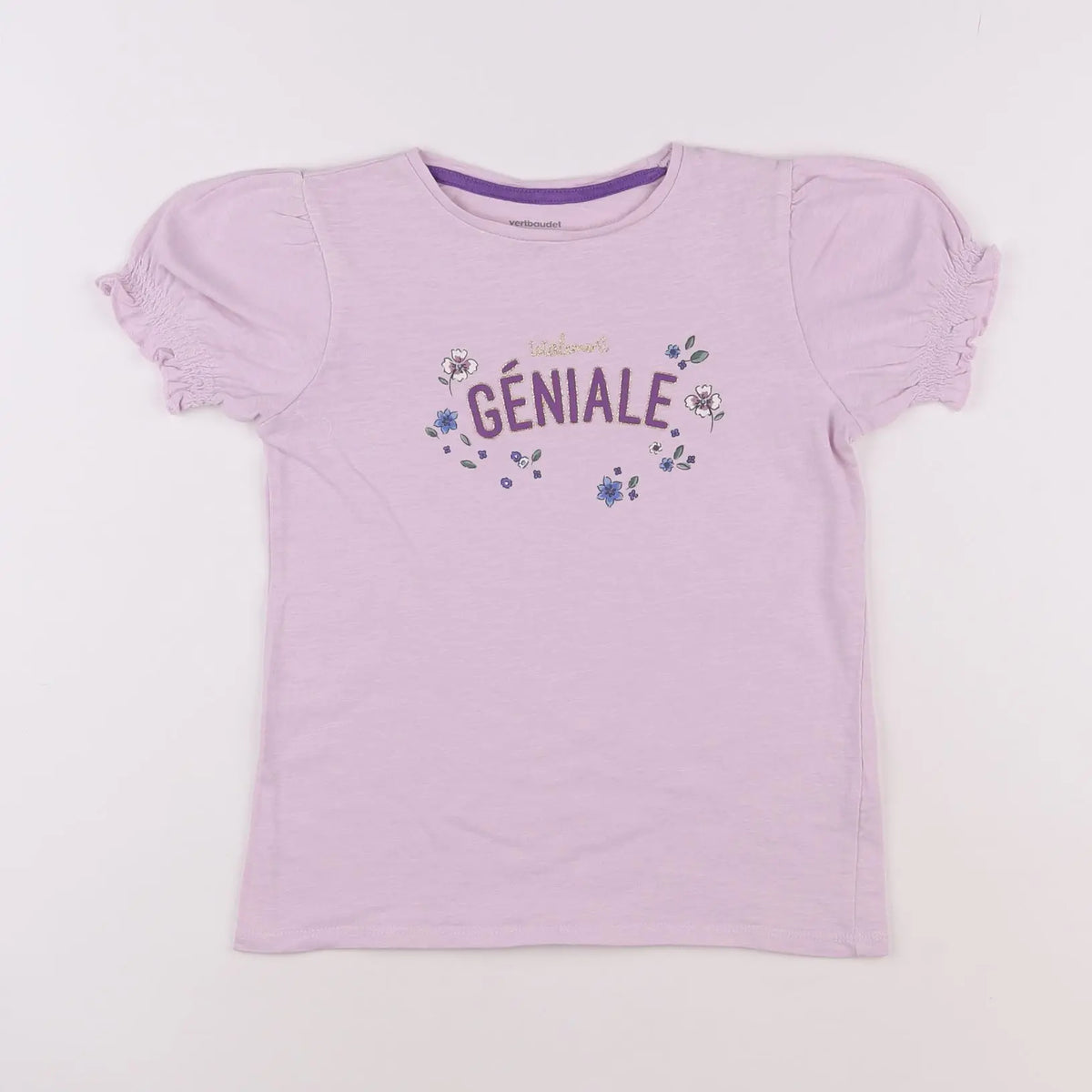 Vertbaudet - tee-shirt violet - 8 ans
