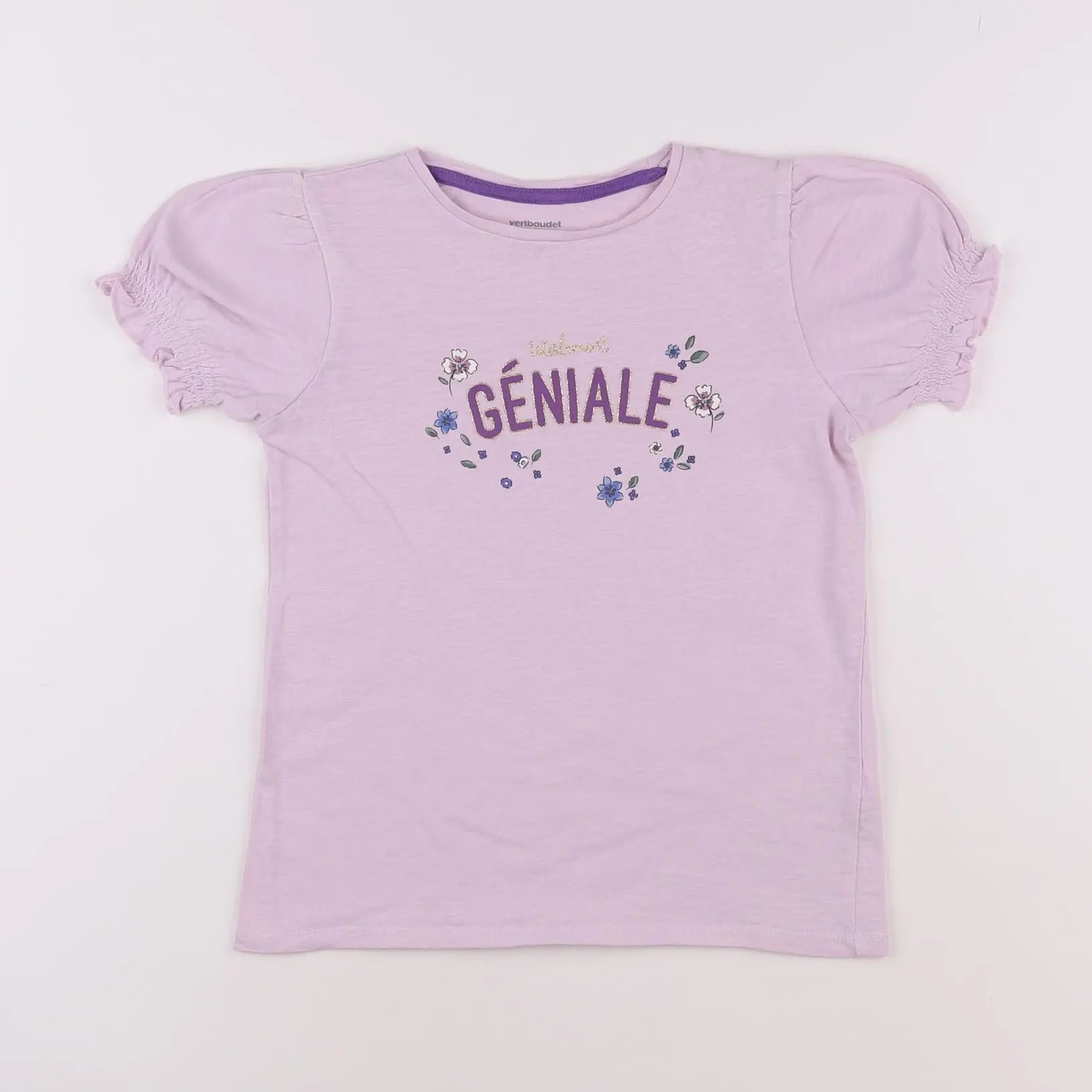 Vertbaudet - tee-shirt violet - 8 ans