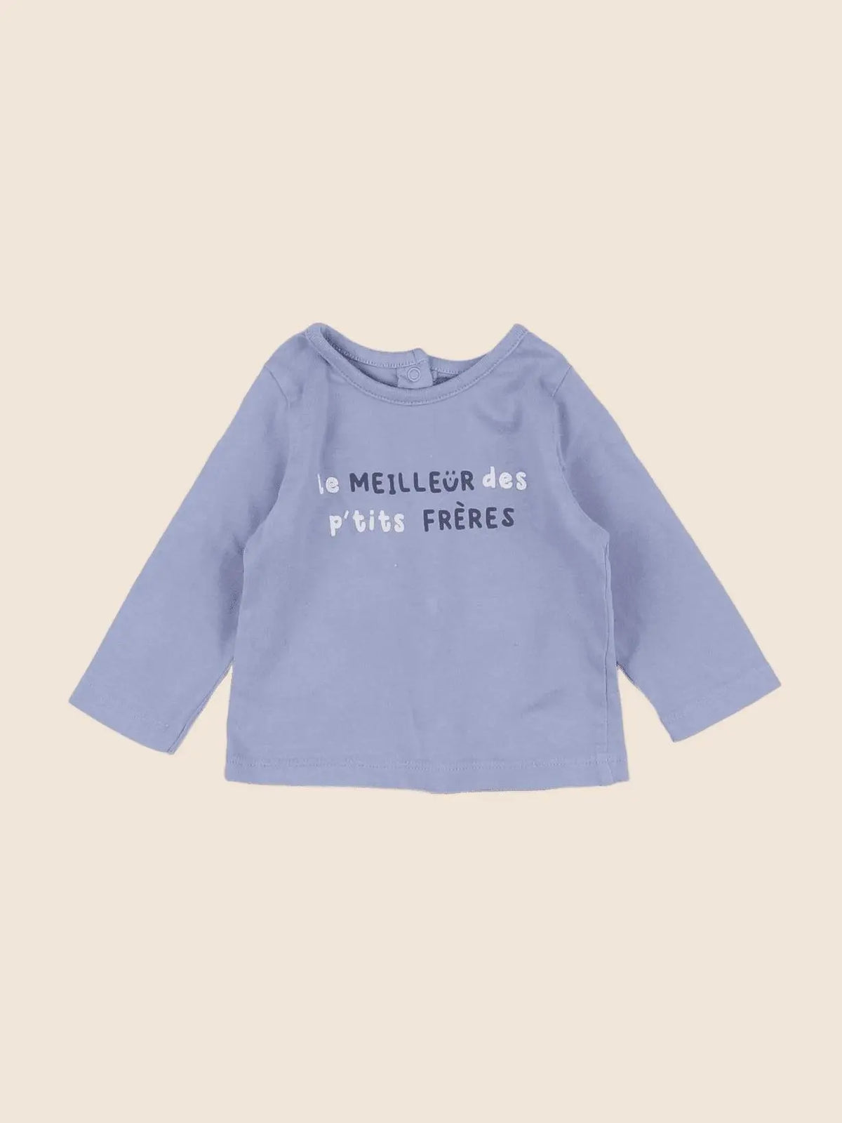 Vertbaudet - tee-shirt bleu - 3 mois