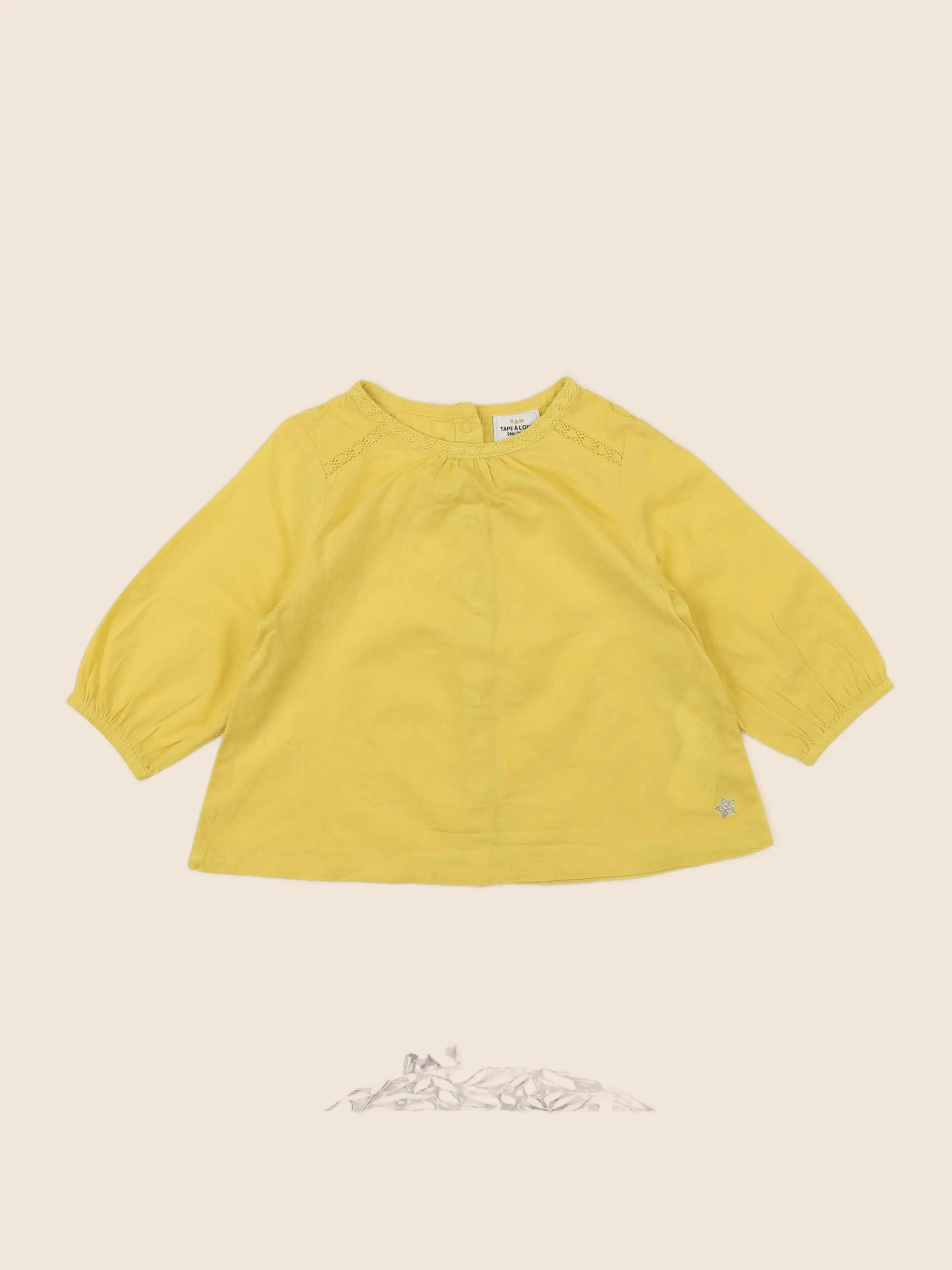 Tape à l'oeil - blouse jaune - 9 mois