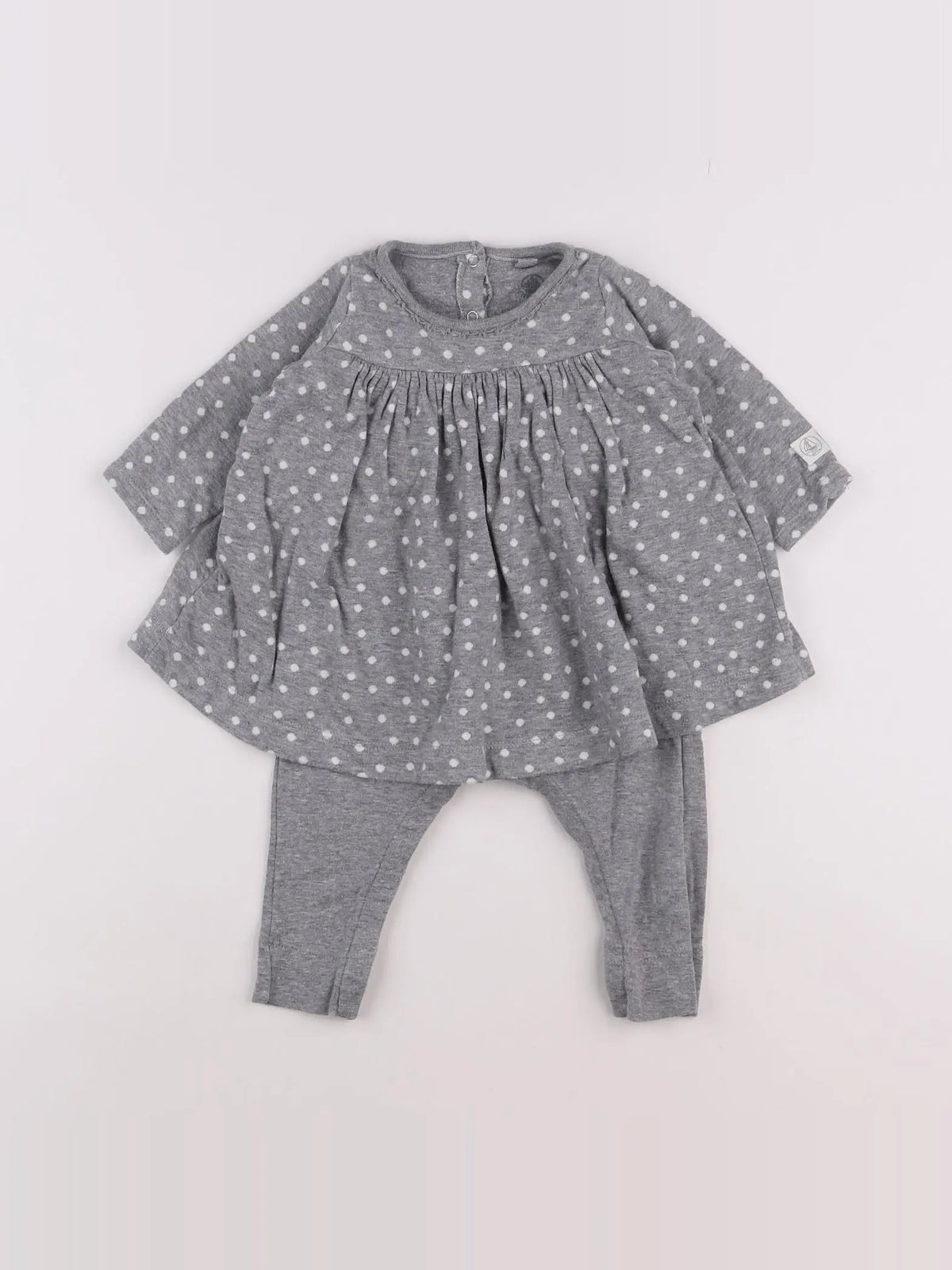 Petit Bateau - combinaison gris - 6 mois