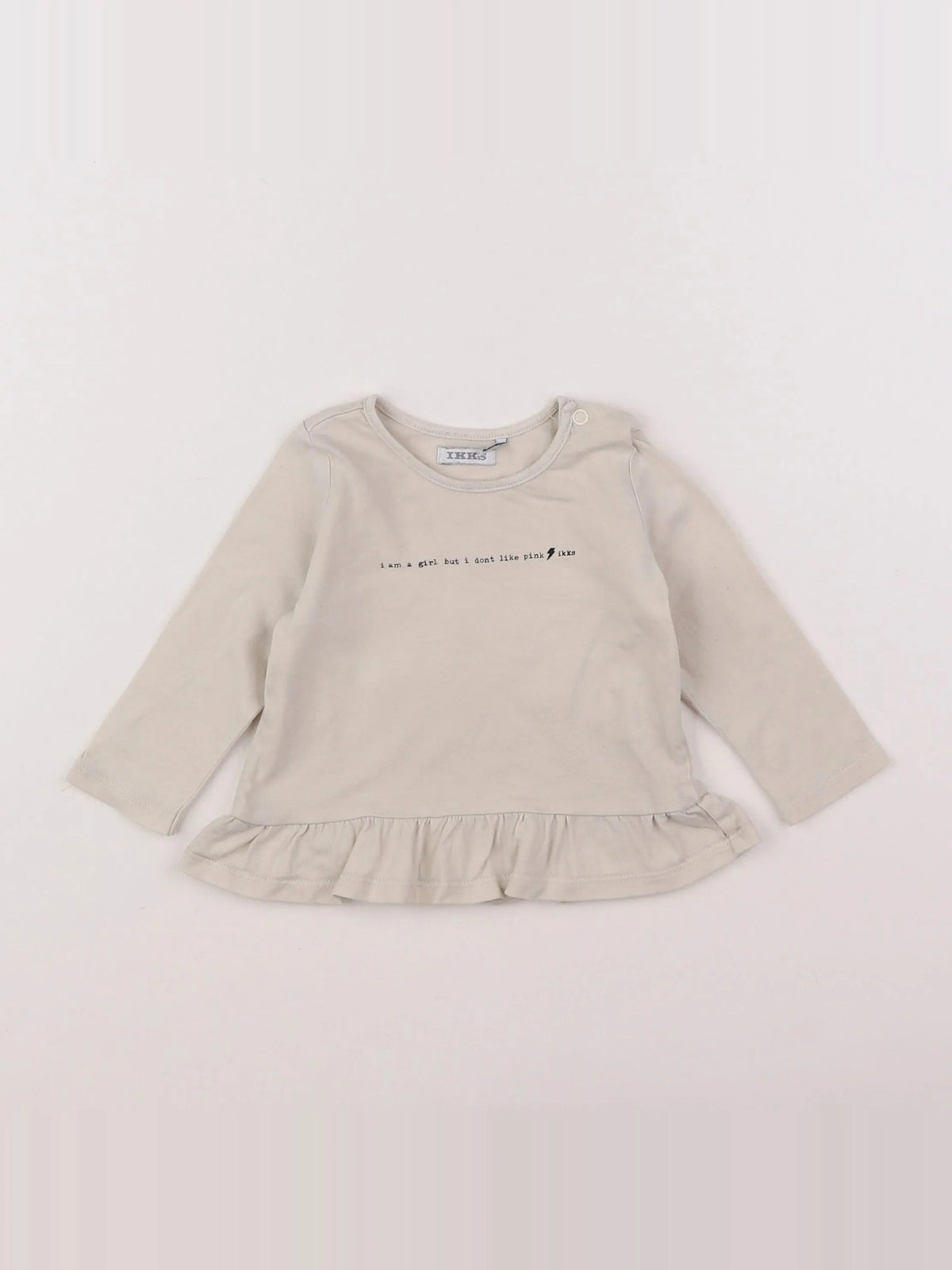 IKKS - tee-shirt beige - 12 mois