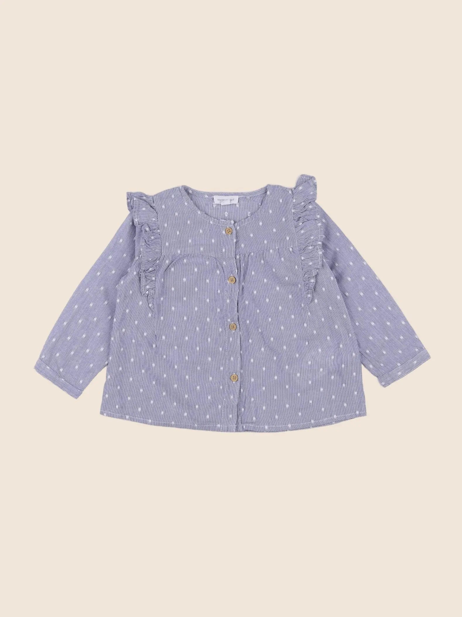 Vertbaudet - blouse bleu - 12 mois