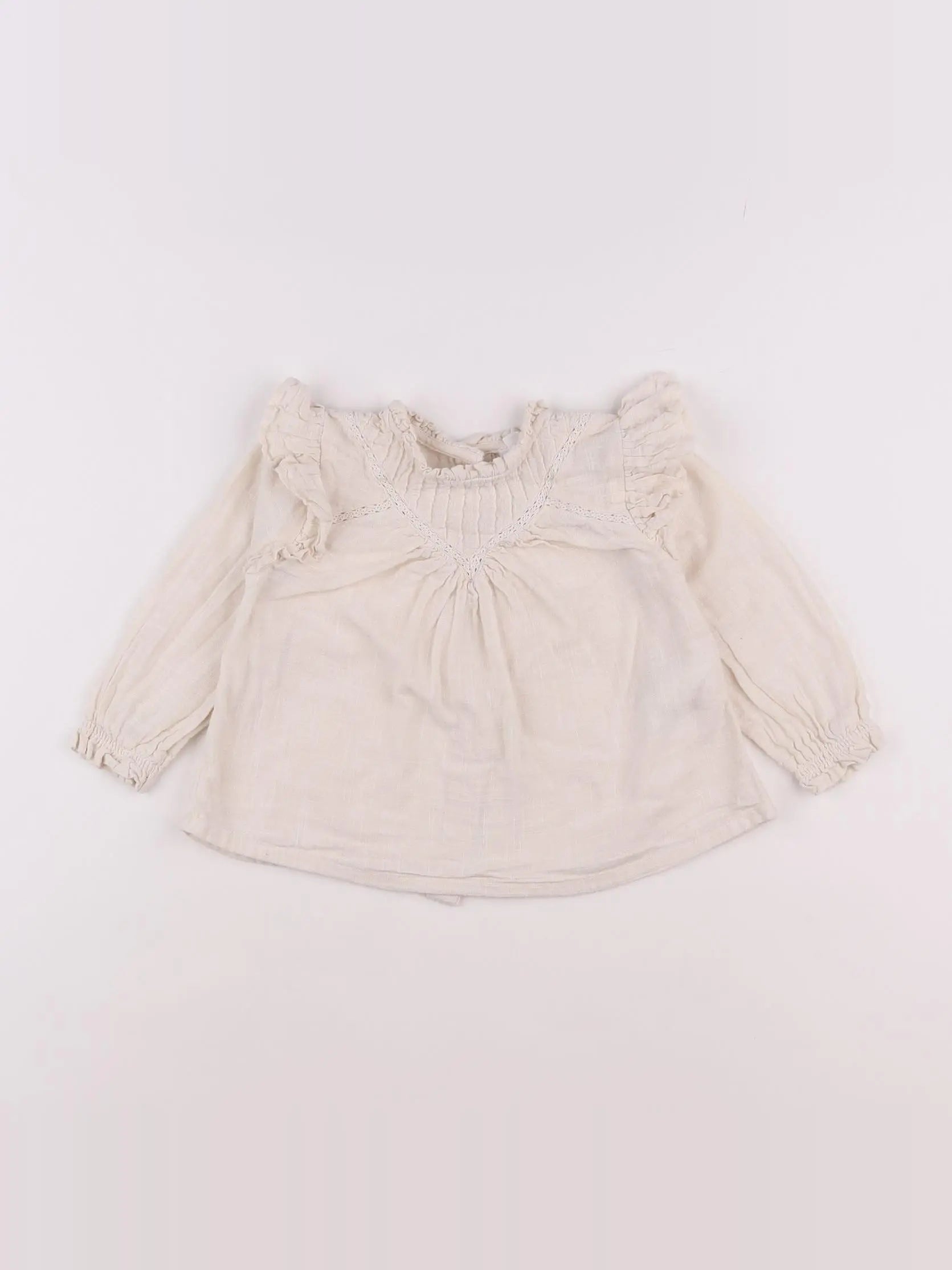 Vertbaudet - blouse beige - 18 mois