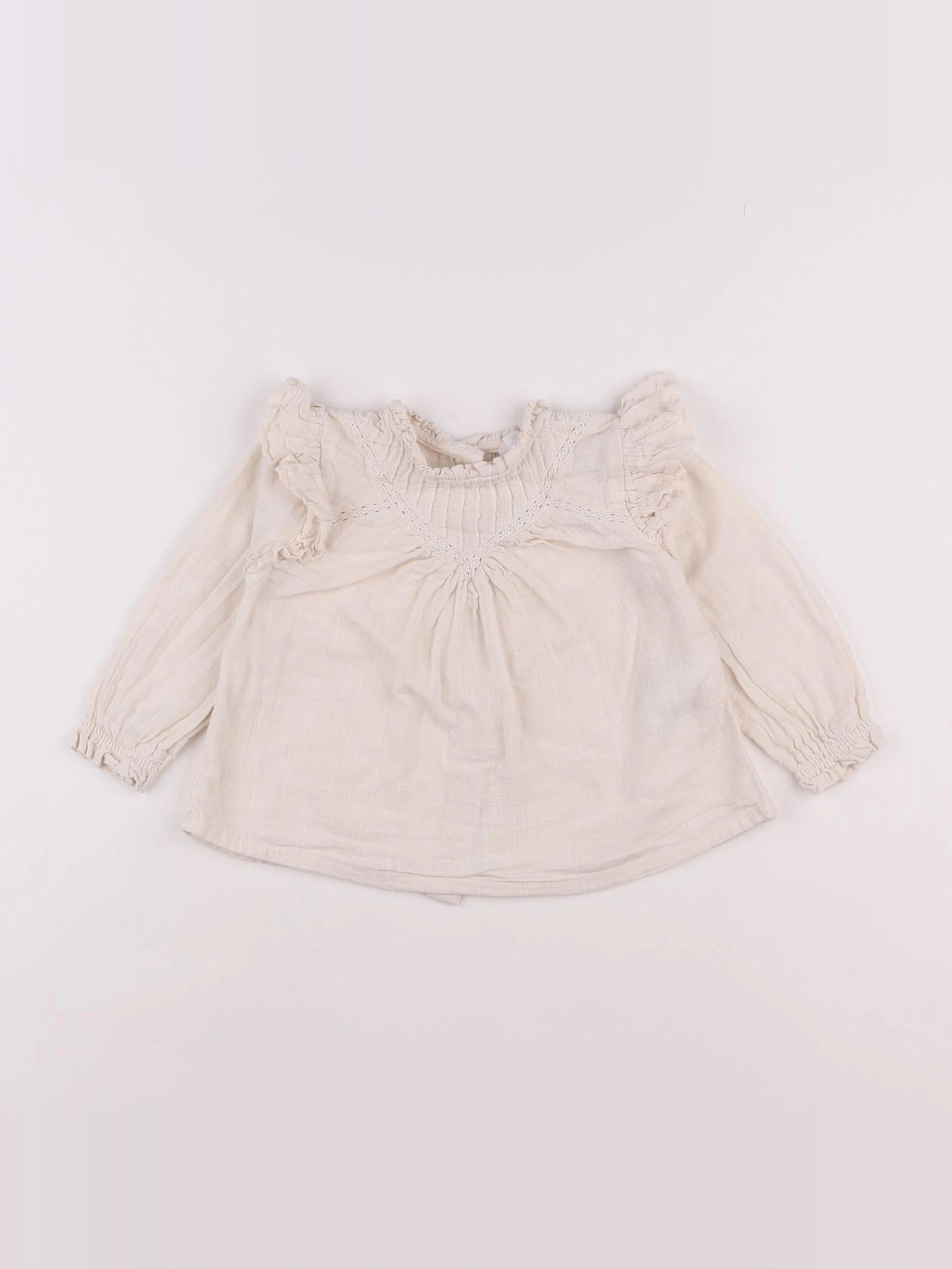 Vertbaudet - blouse beige - 18 mois