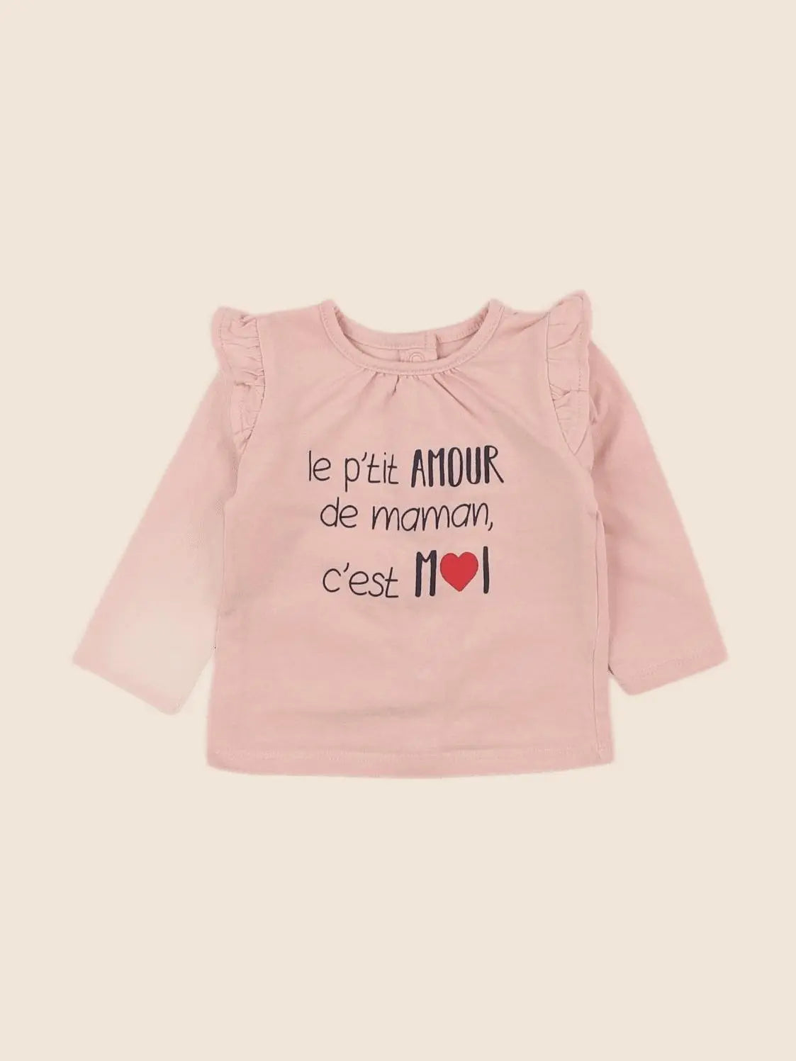 Vertbaudet - tee-shirt rose - 3 mois
