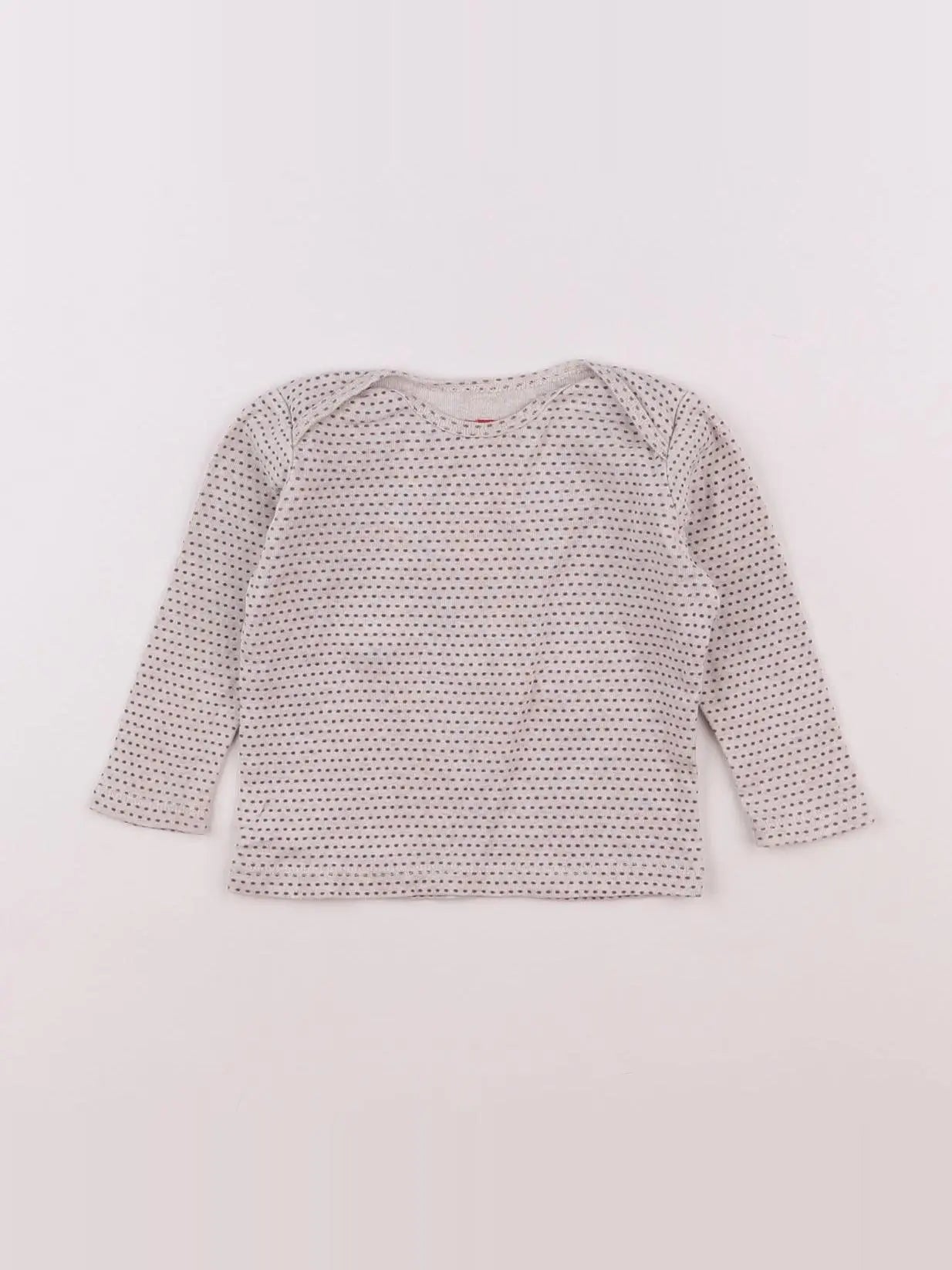 Bonton - tee-shirt beige, violet - 12 mois