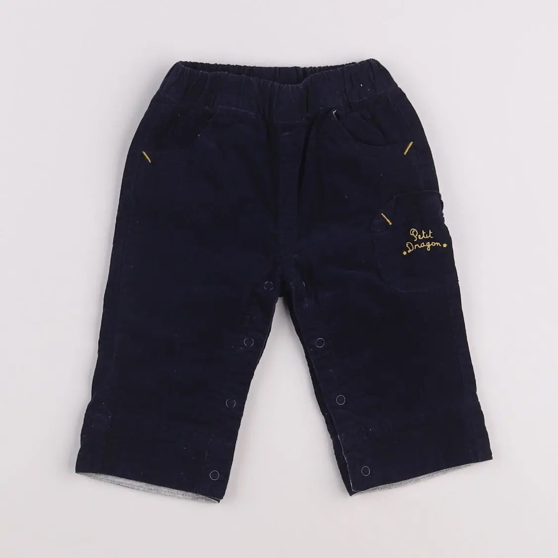 Vertbaudet - pantalon doublé bleu - 3 mois