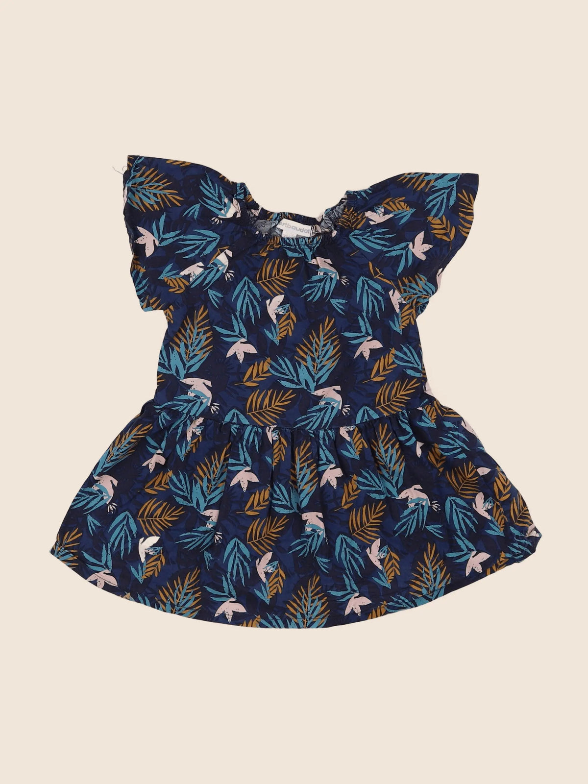 Vertbaudet - robe bleu - 12 mois