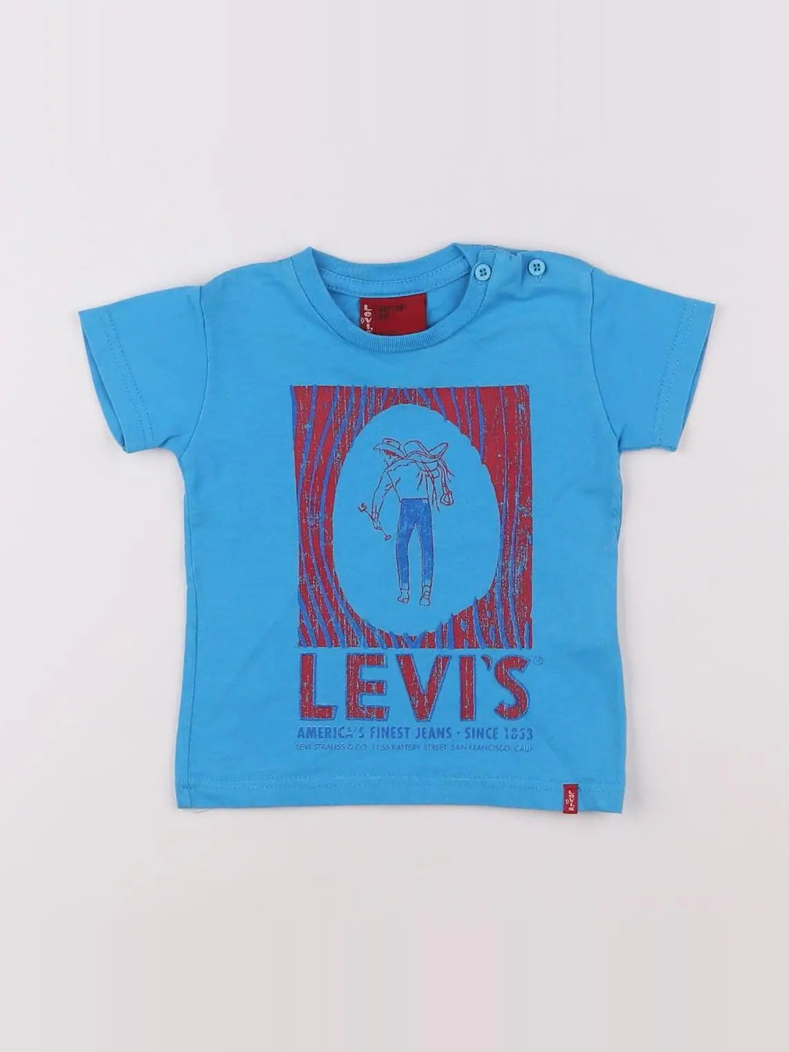 Levi's - tee-shirt bleu - 6 mois
