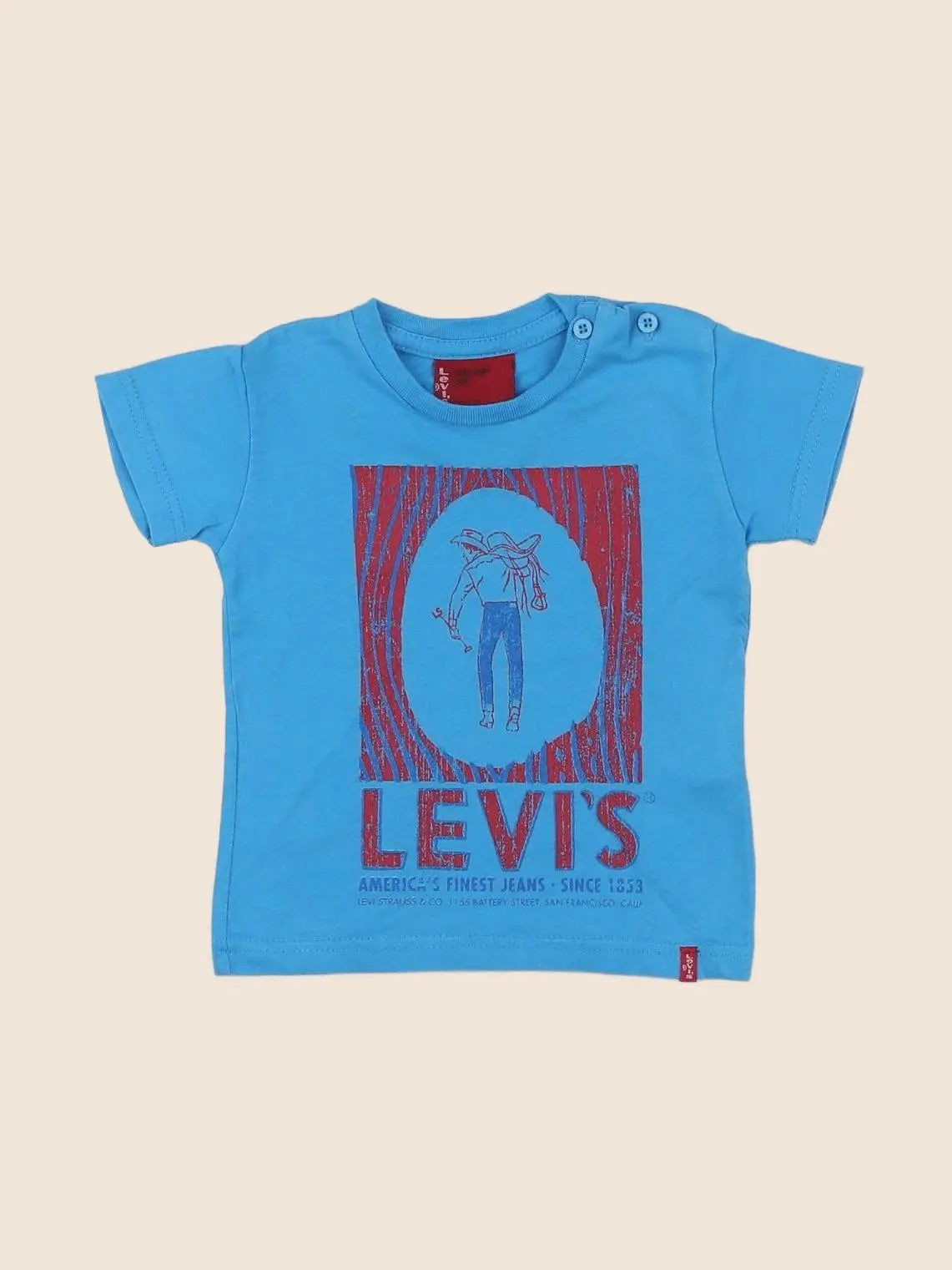 Levi's - tee-shirt bleu - 6 mois