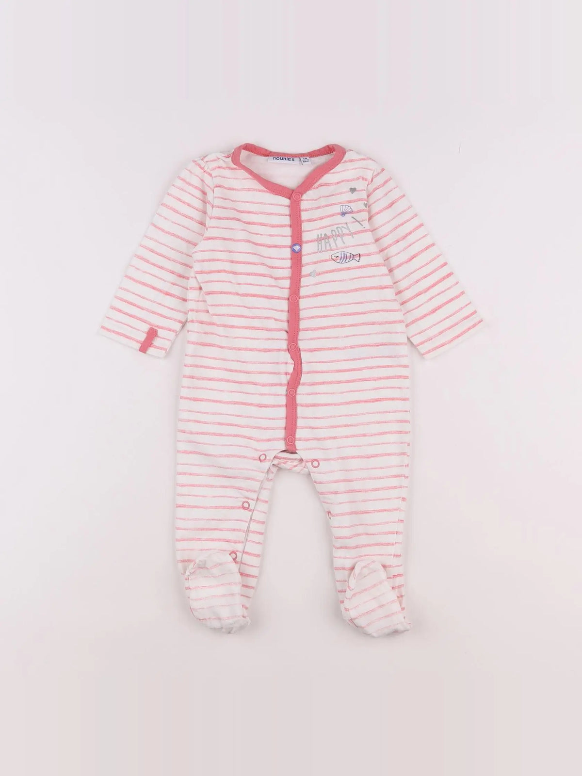 Noukie's - pyjama coton rose - 6 mois