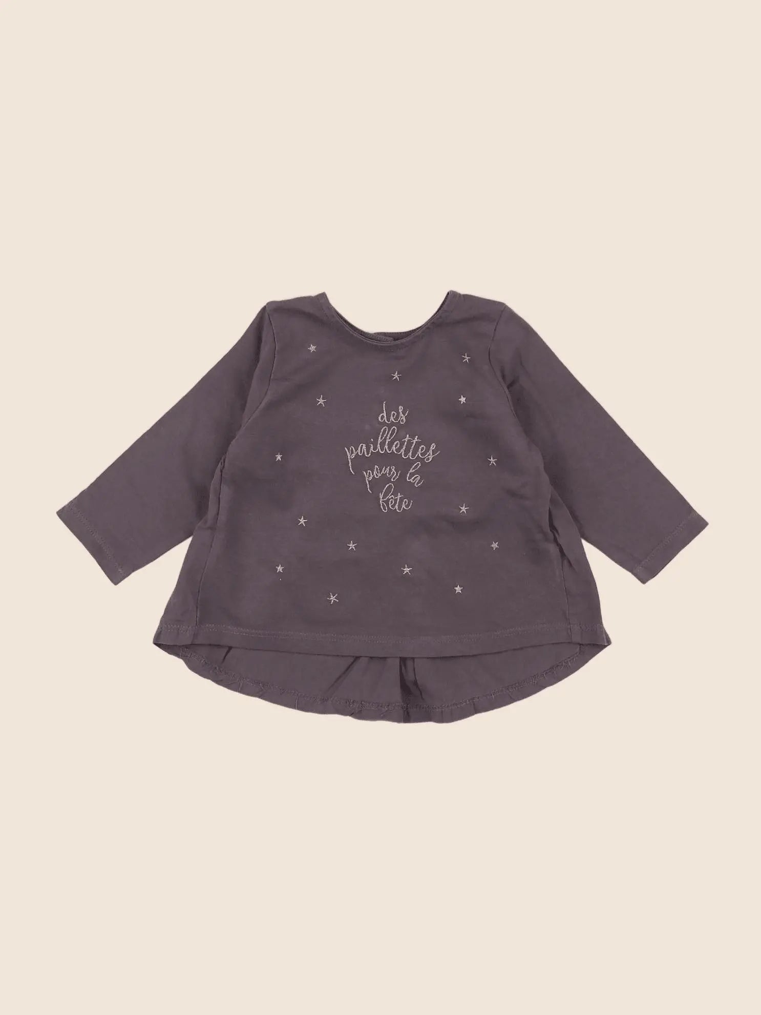 Tape à l'oeil - tee-shirt taupe - 6 mois