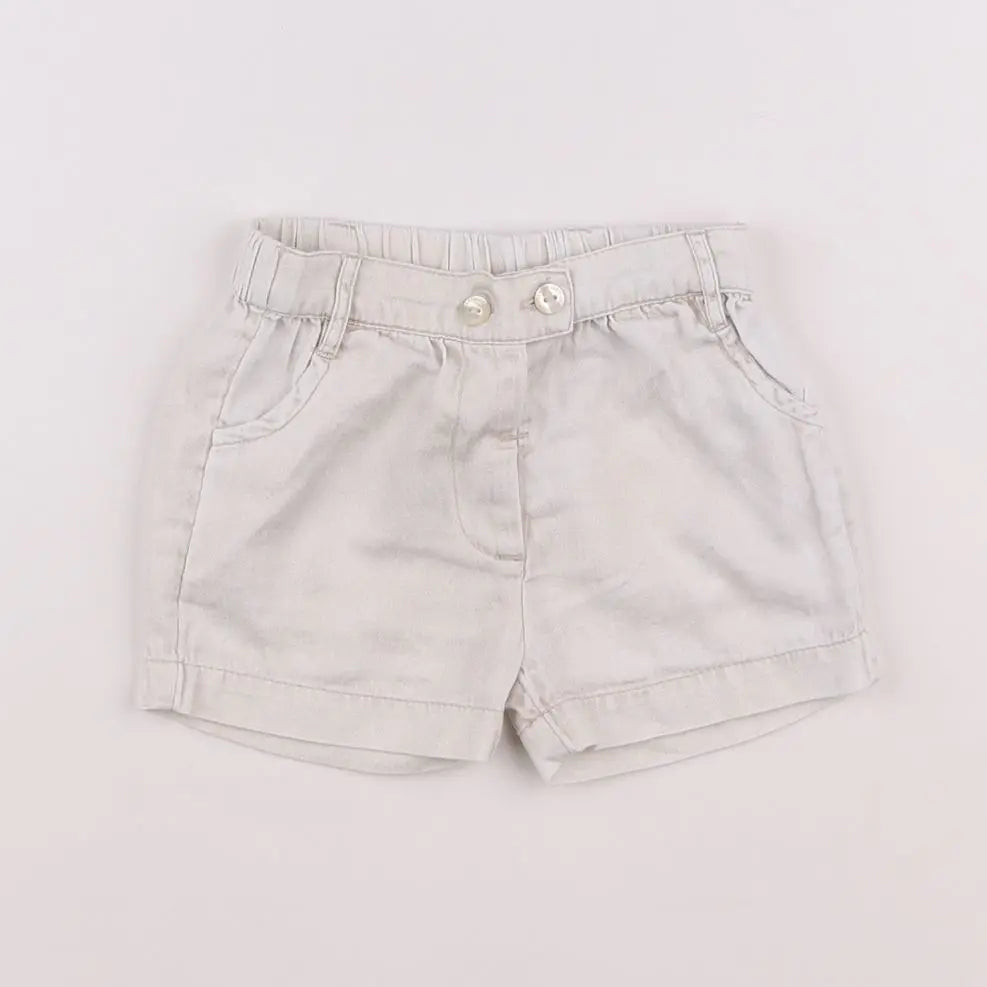 Vertbaudet - short gris - 9 mois