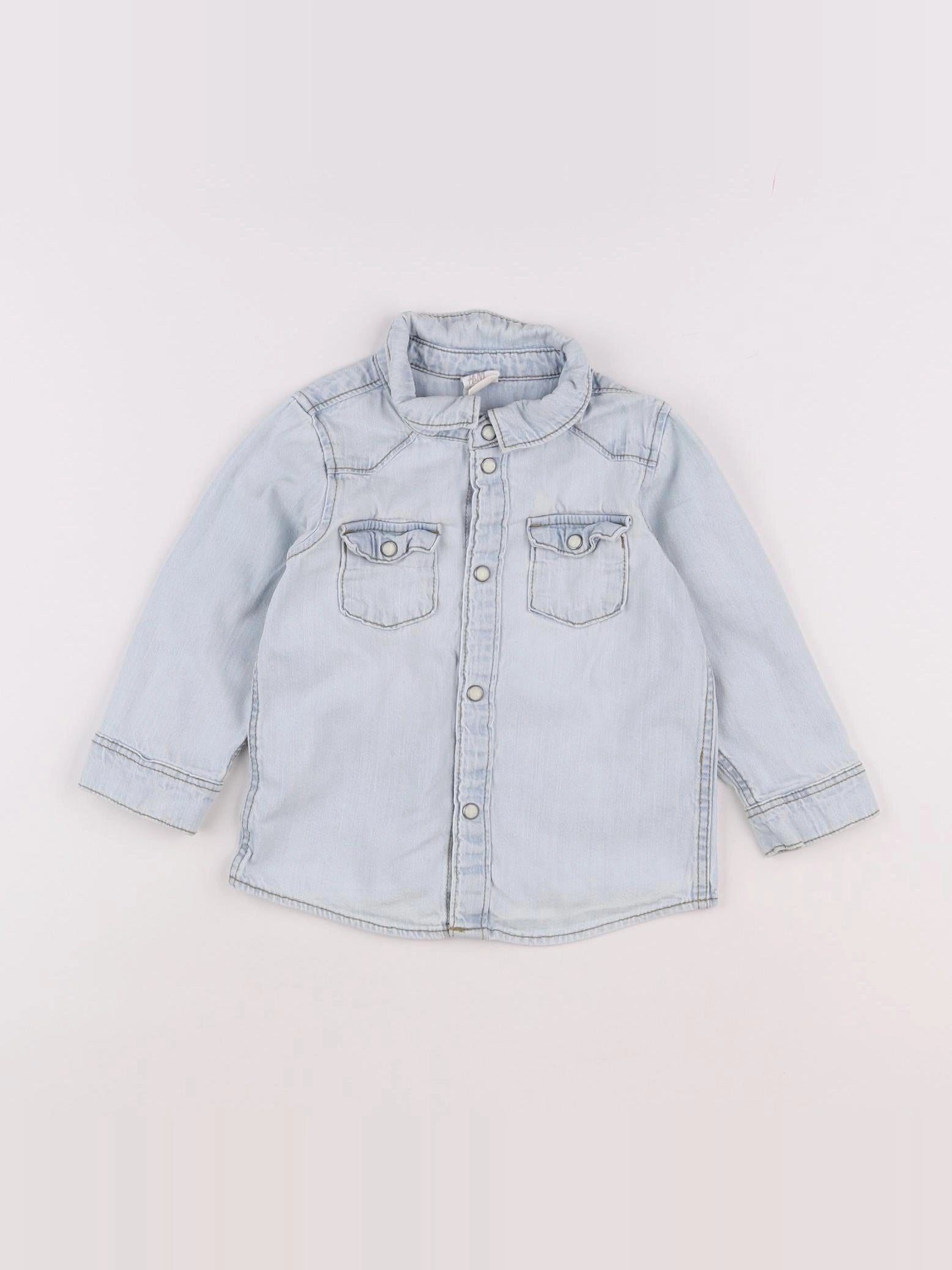 H&M - chemise bleu - 9/12 mois