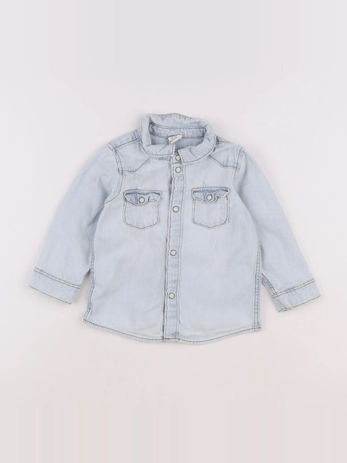 H&M - chemise bleu - 9/12 mois