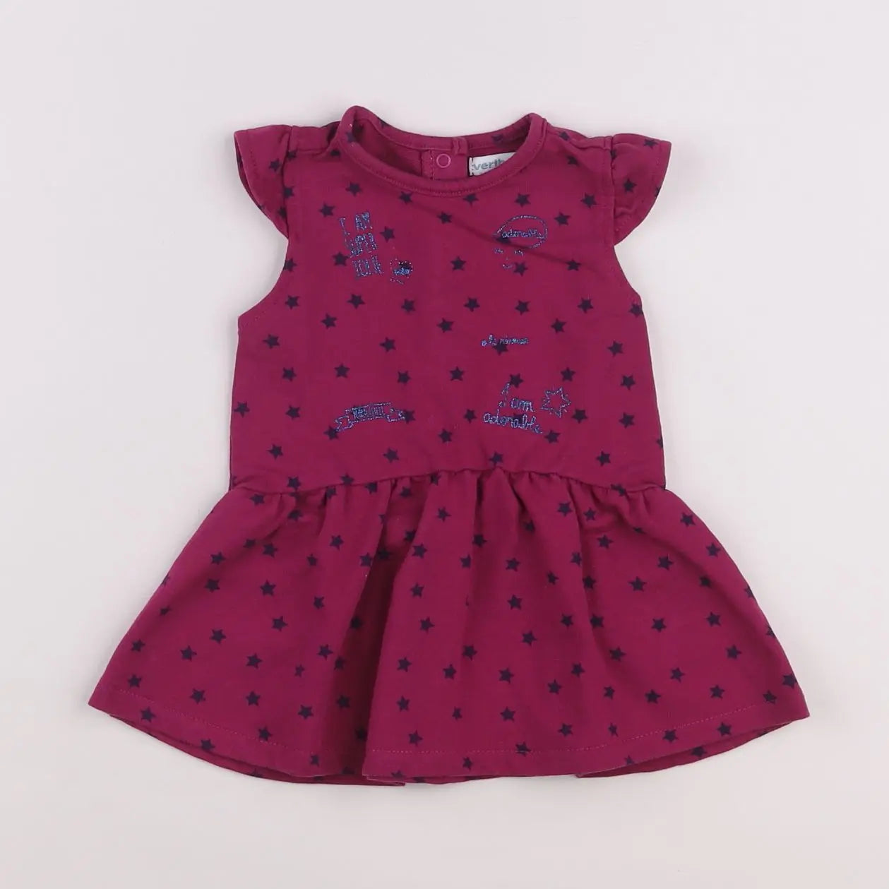 Vertbaudet - robe violet - 6 mois