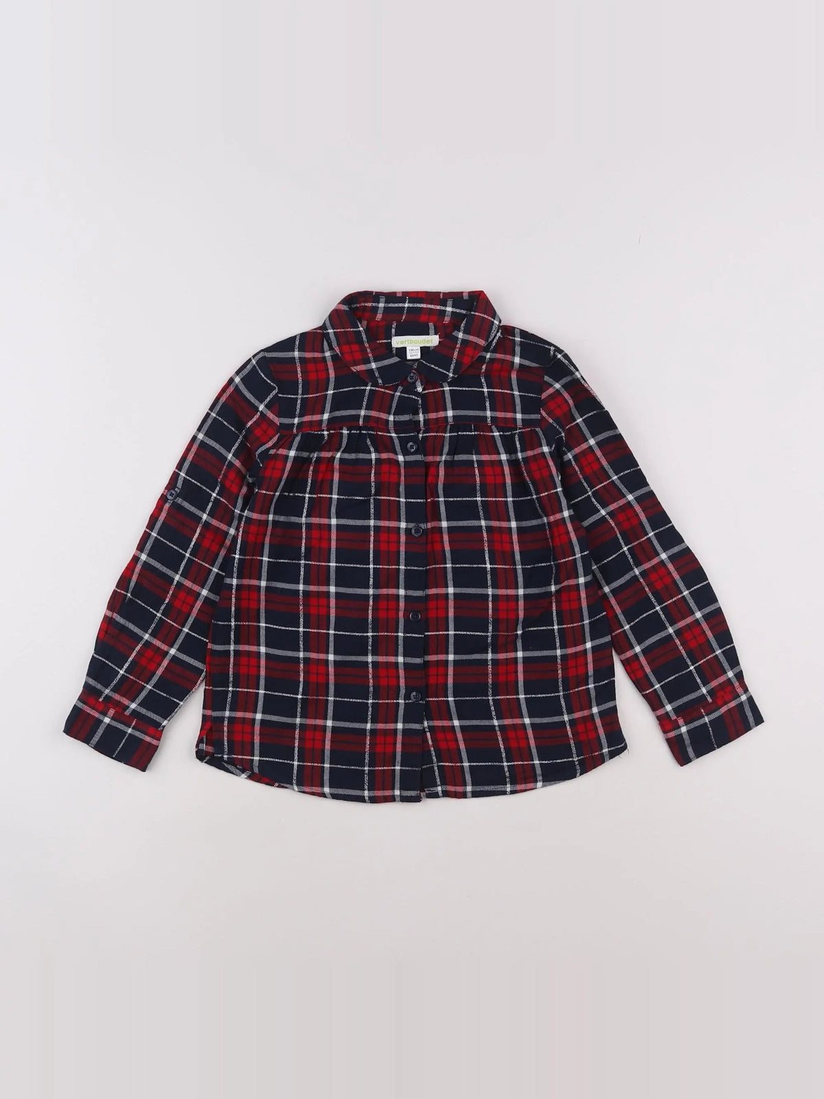 Vertbaudet - blouse bleu, argent - 6 ans