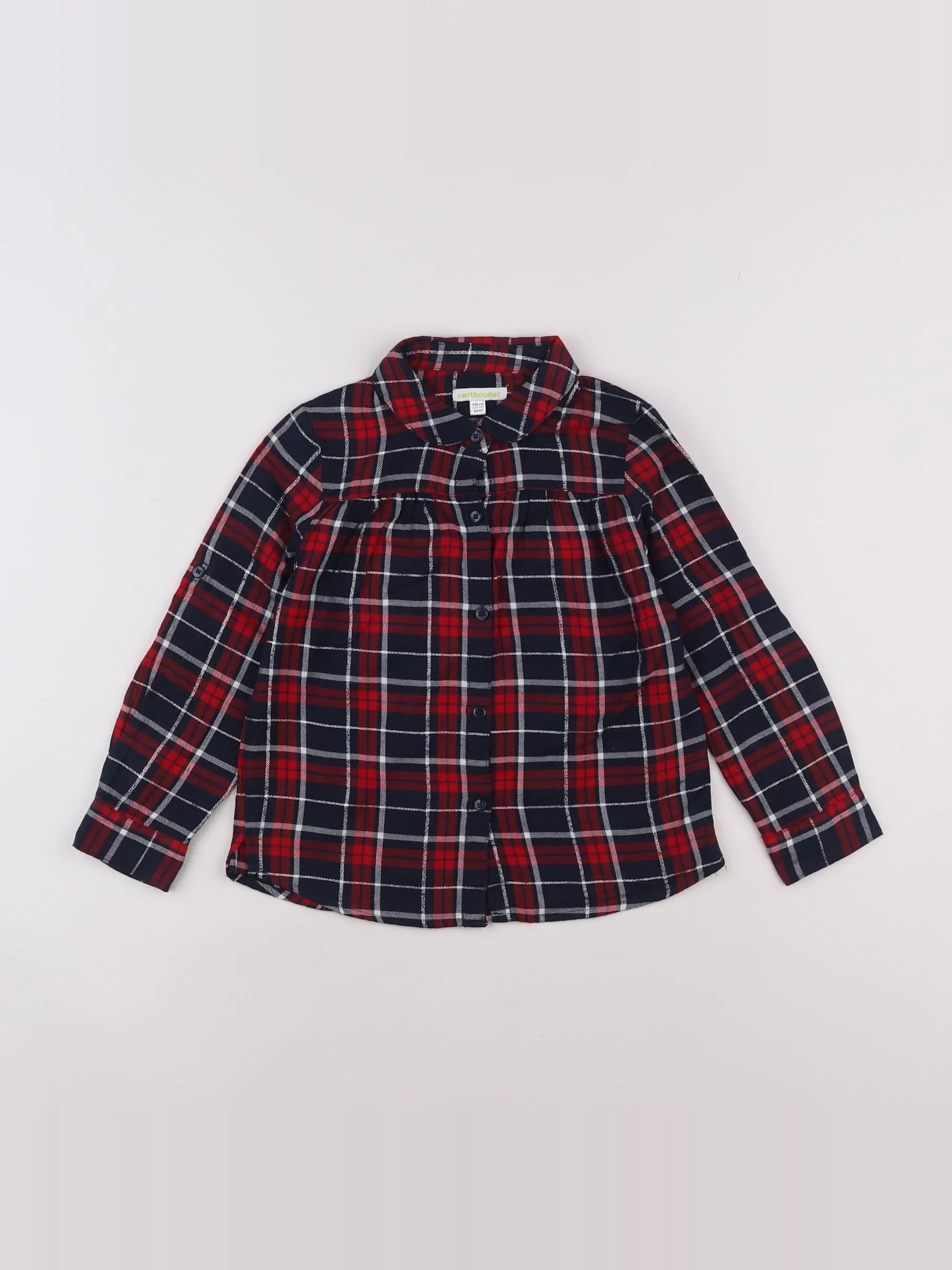 Vertbaudet - blouse bleu, argent - 6 ans