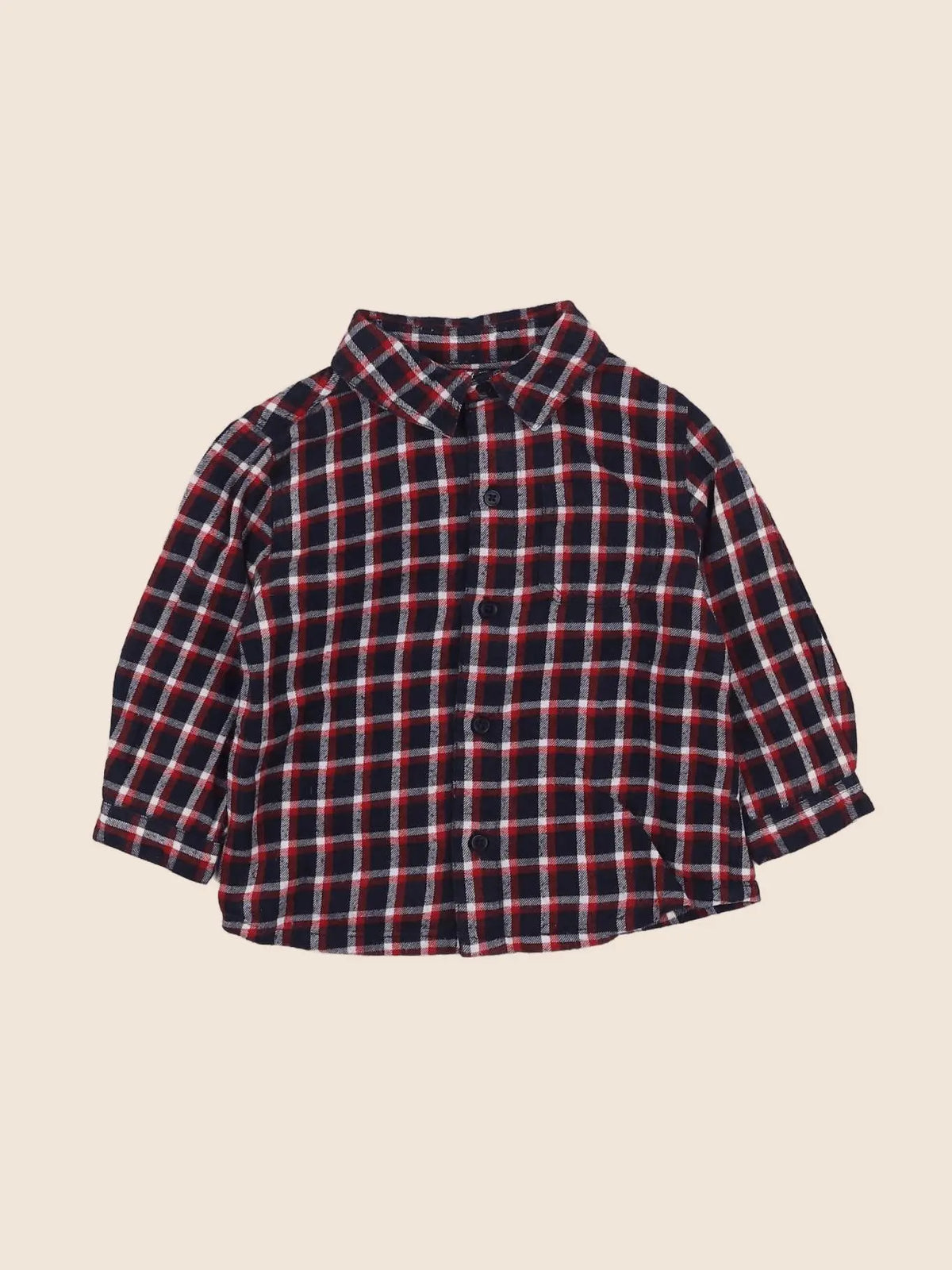 Boutchou - chemise bleu - 12 mois