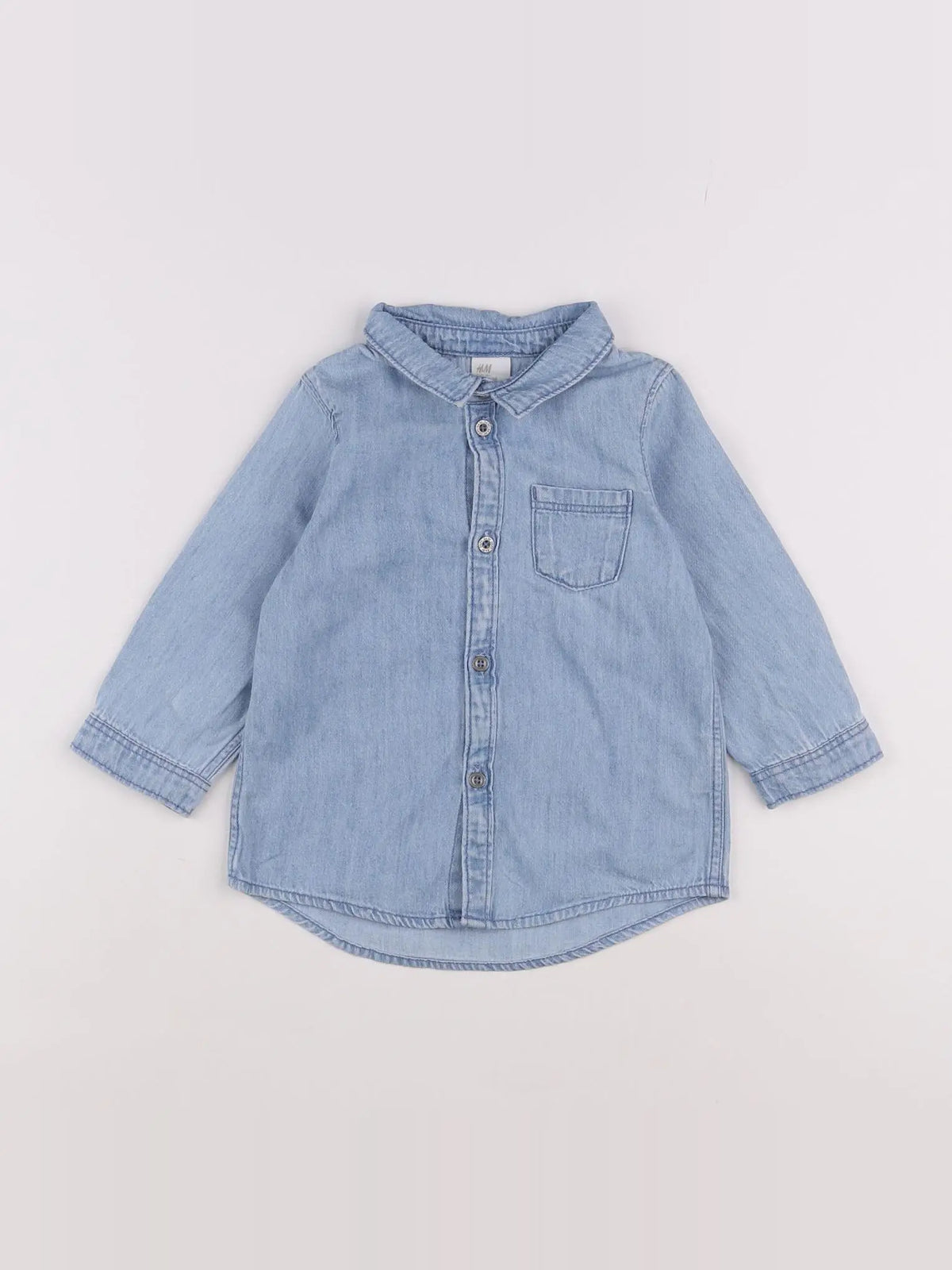 H&M - chemise bleu - 9/12 mois