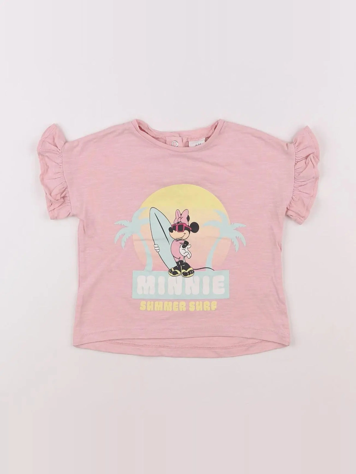 H&M - tee-shirt rose - 9/12 mois